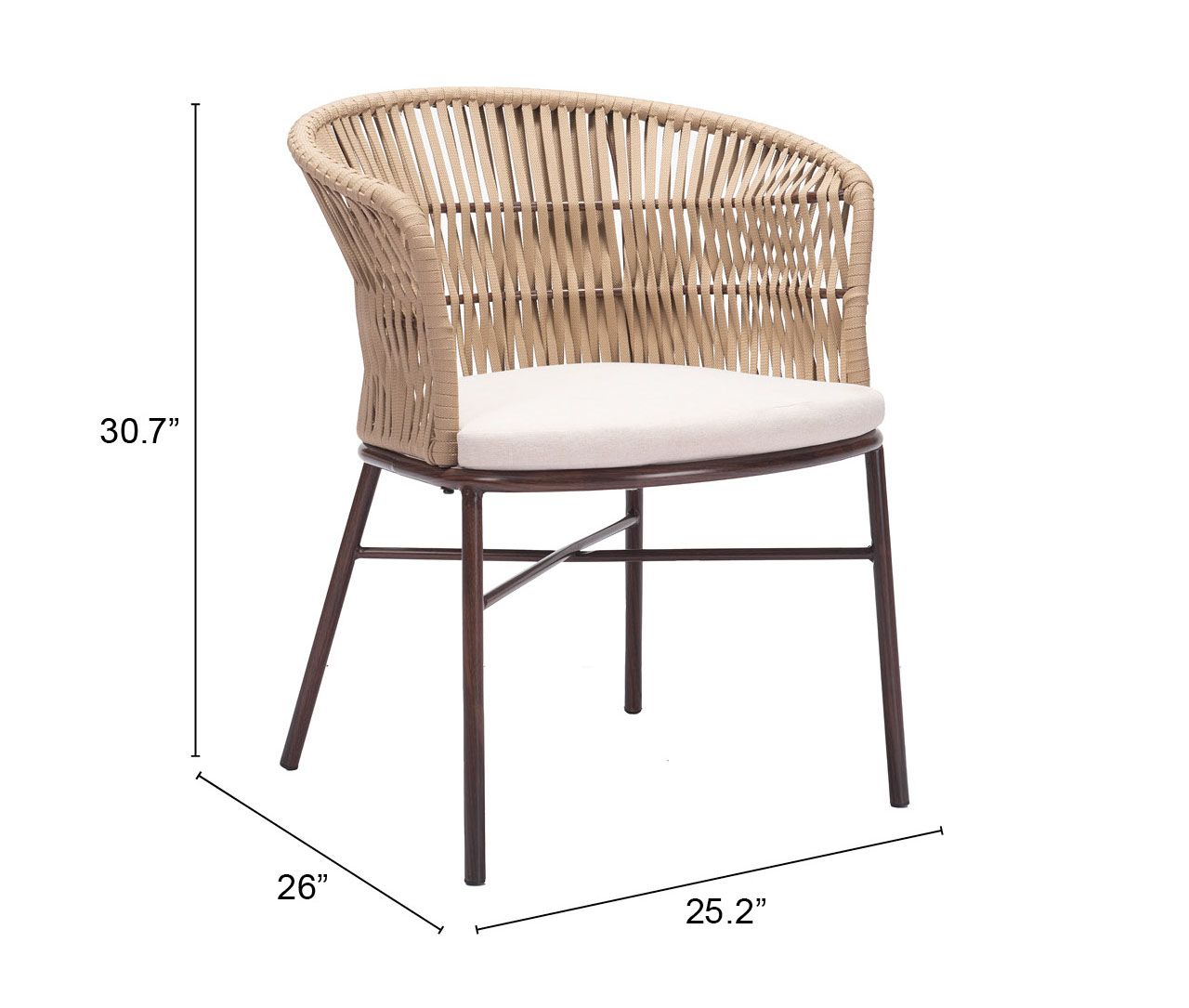 Freycinet Polyester/Steel Outdoor Dining Chair