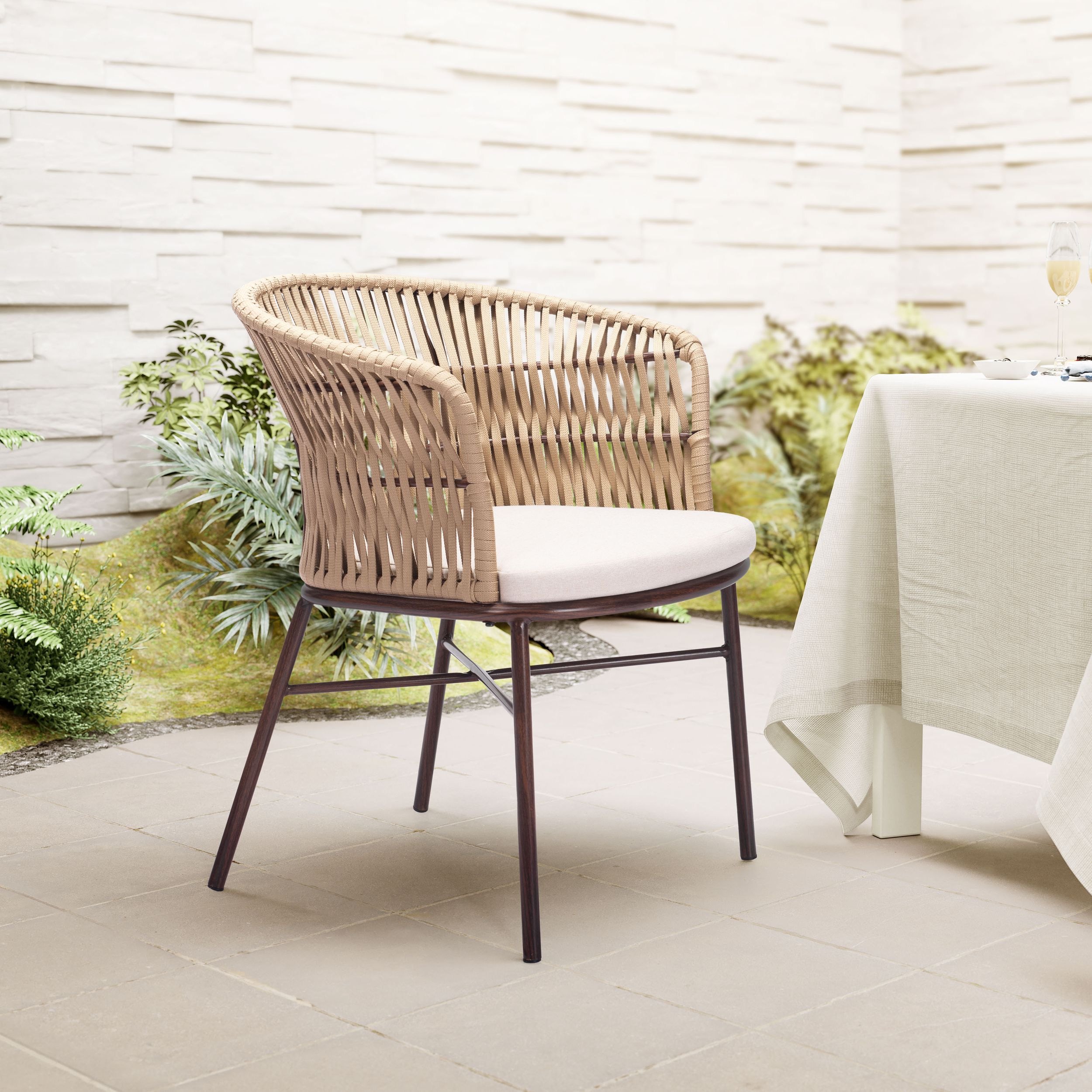 Freycinet Polyester/Steel Outdoor Dining Chair