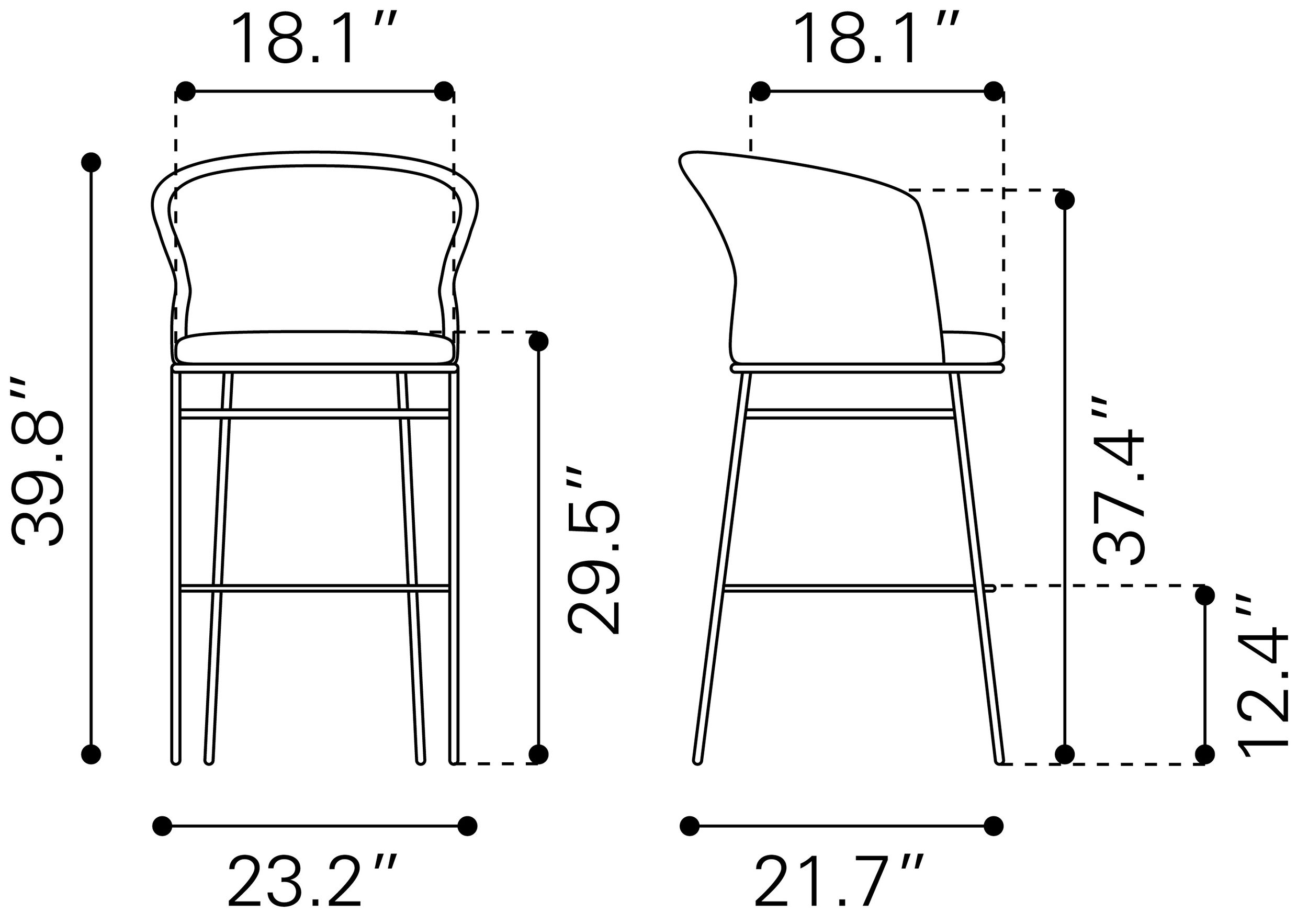 Freycinet Polyester/Steel Outdoor Barstool