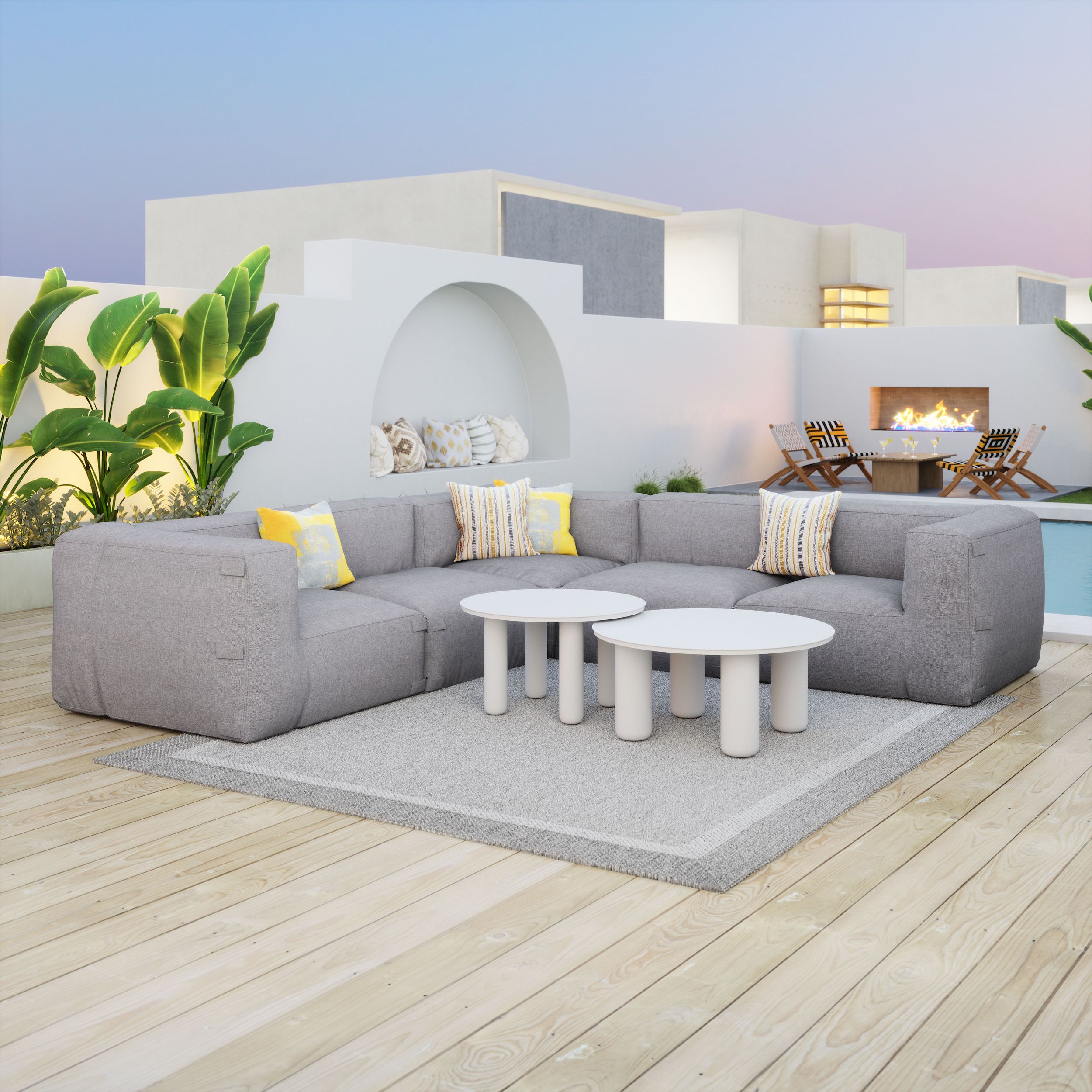 Luanda Olefin Modular Outdoor Corner Chair