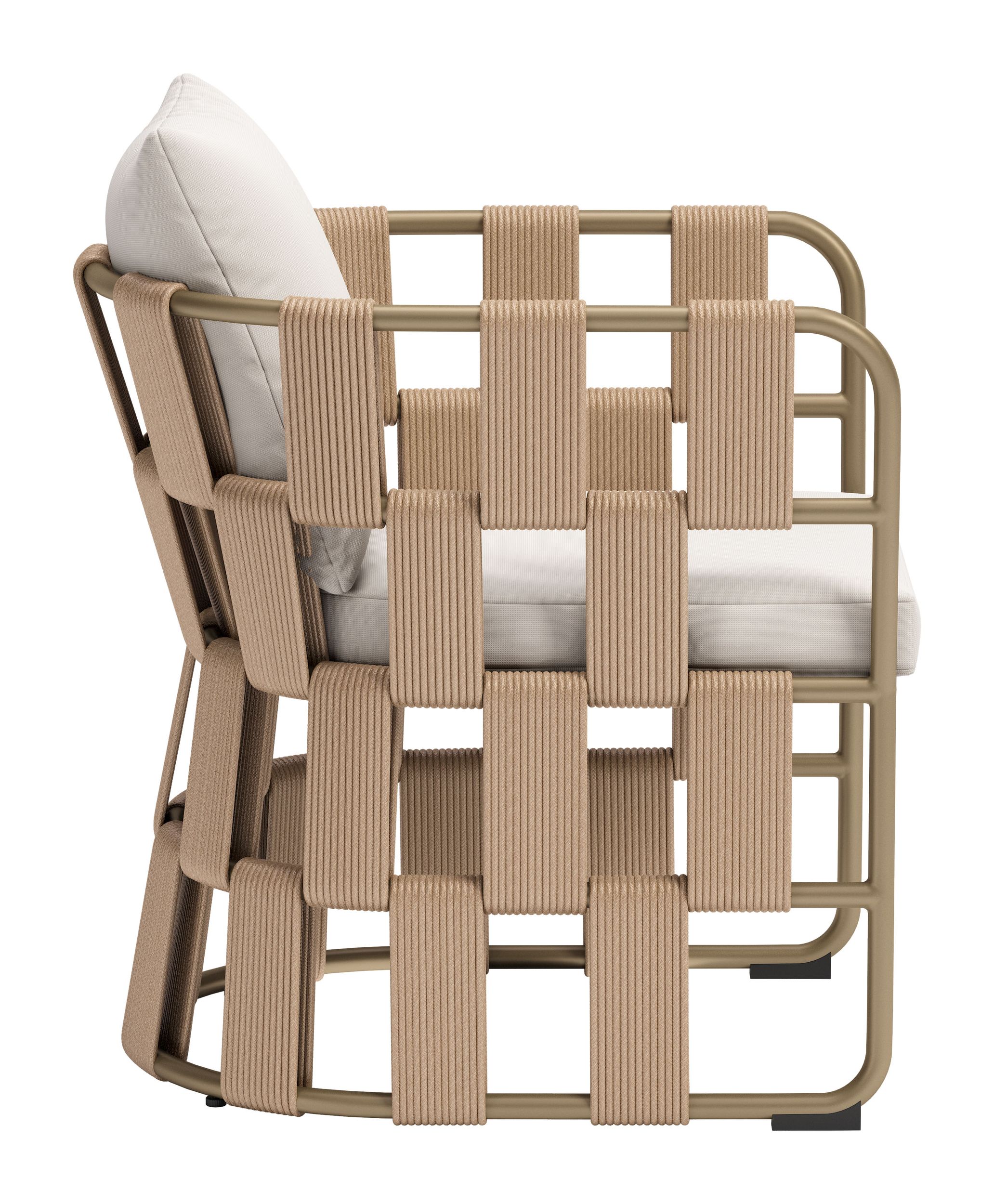 Quadrat Olefin/Aluminum Outdoor Dining Chair
