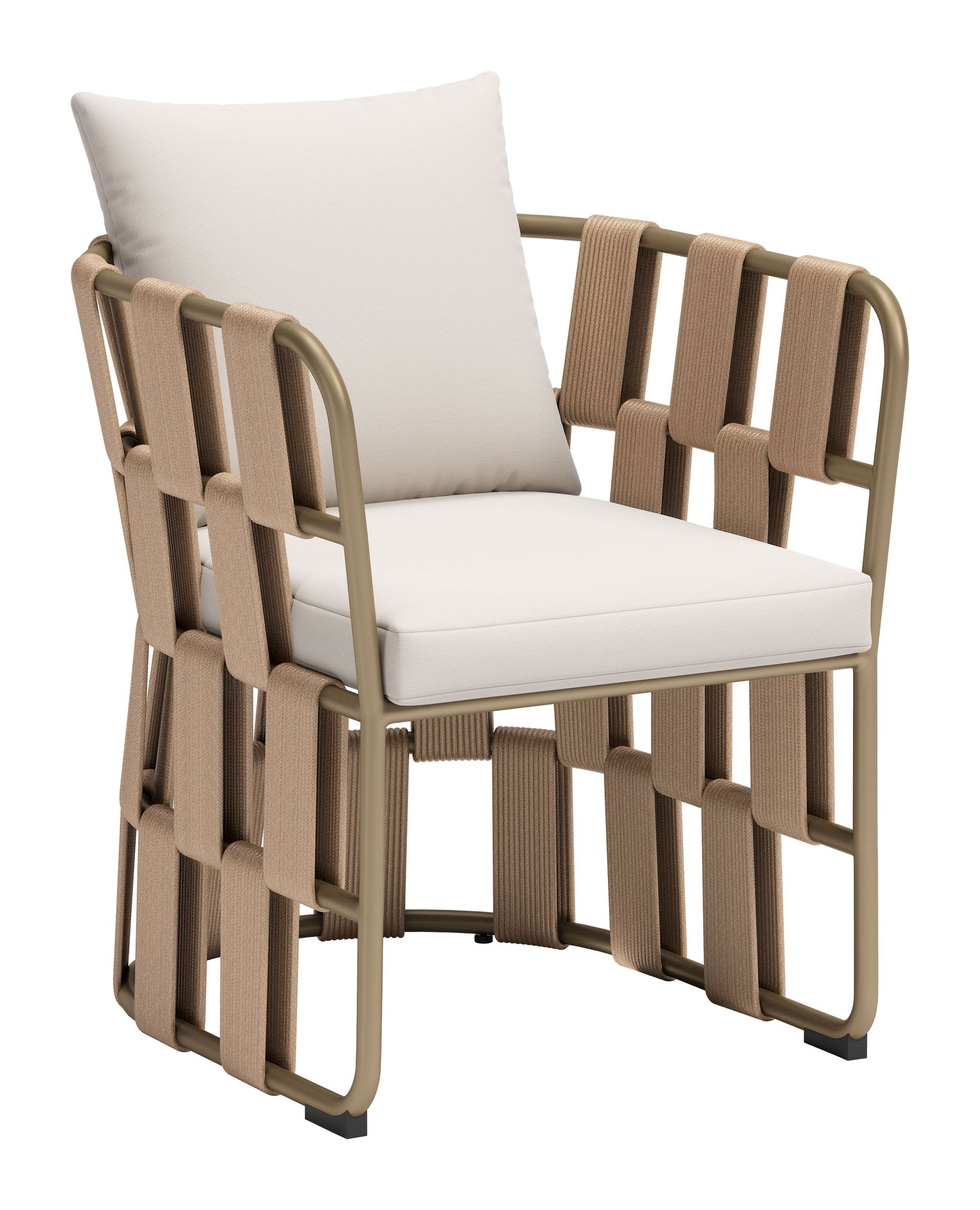 Quadrat Olefin/Aluminum Outdoor Dining Chair