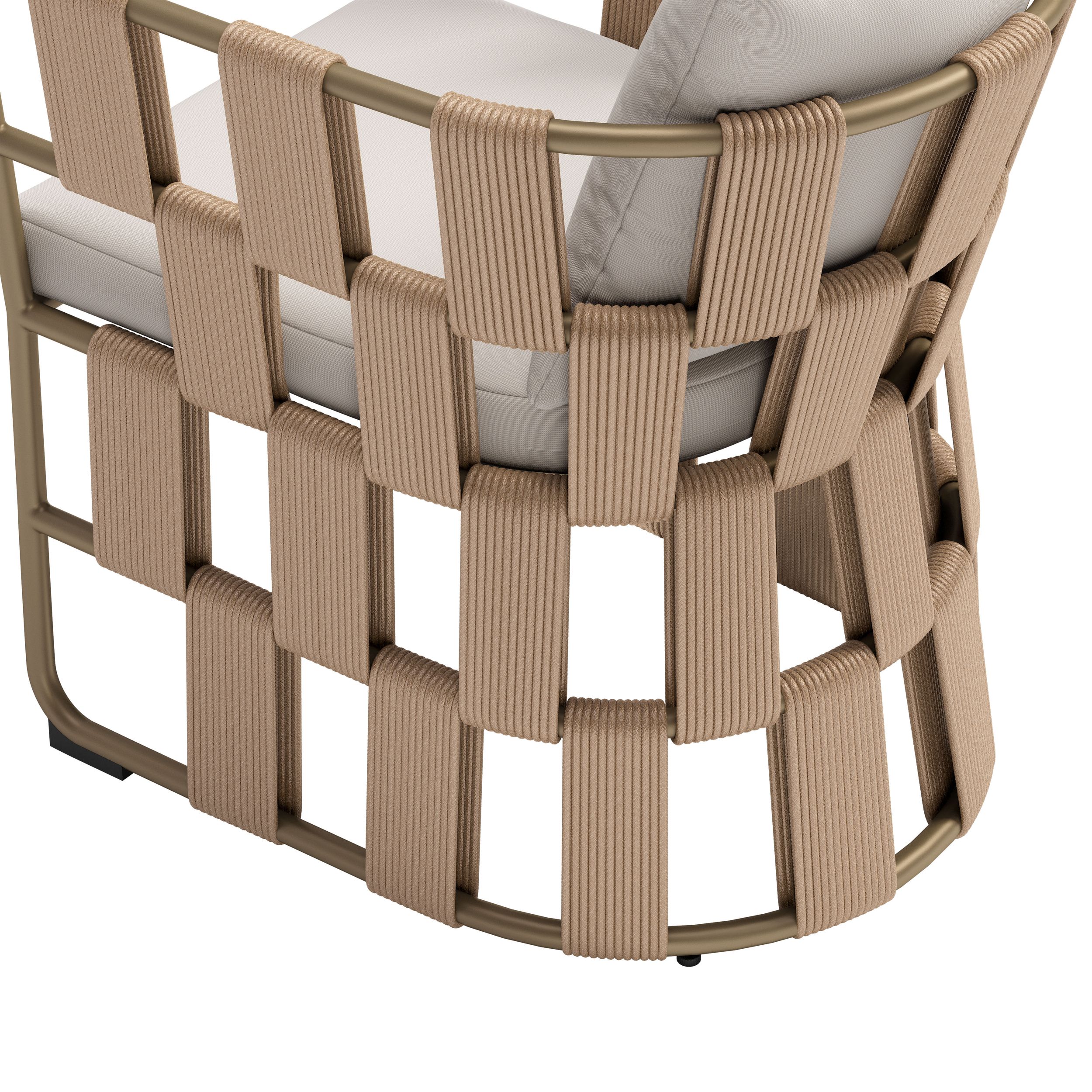 Quadrat Olefin/Aluminum Outdoor Dining Chair