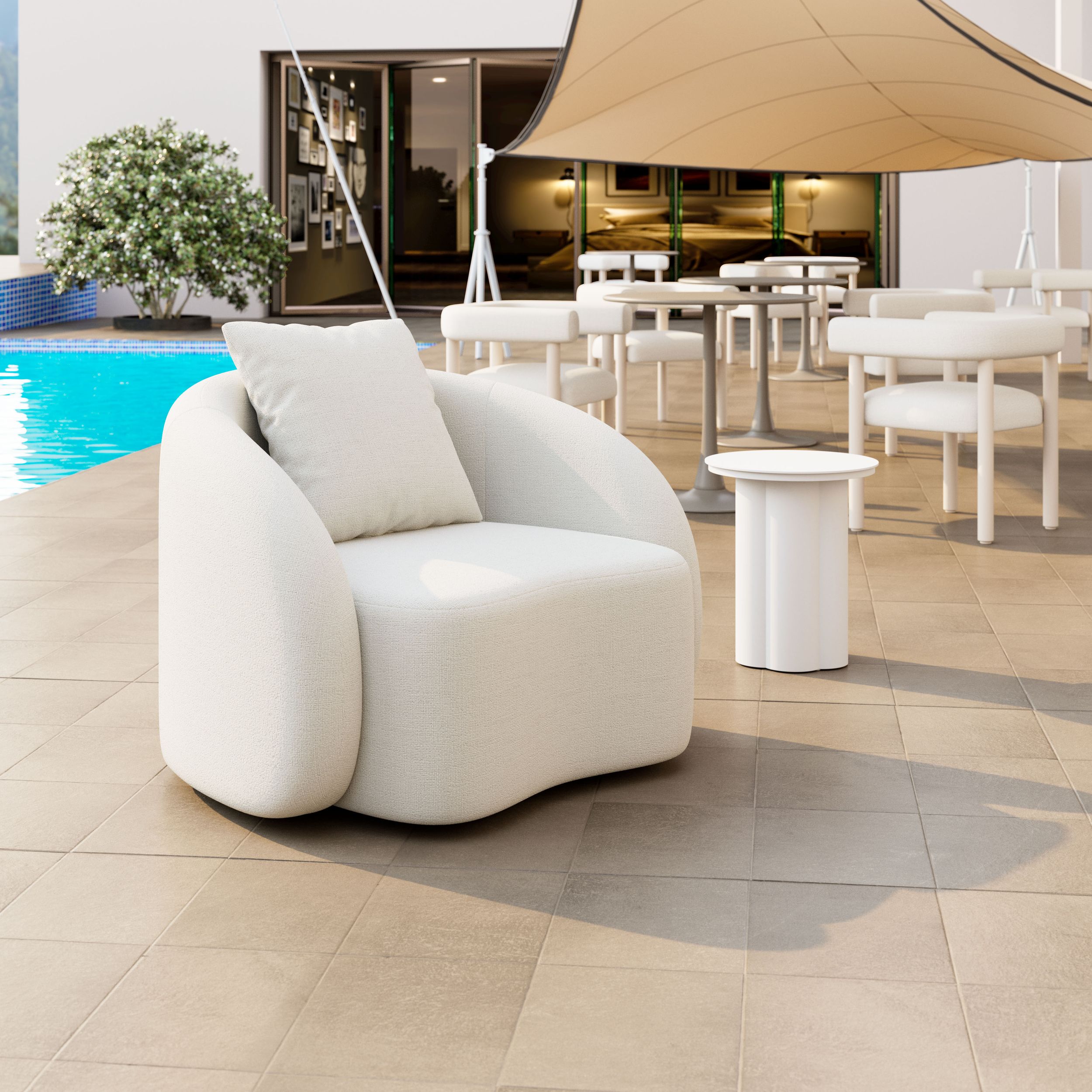 Sunny Isles Olefin Outdoor Accent Chair