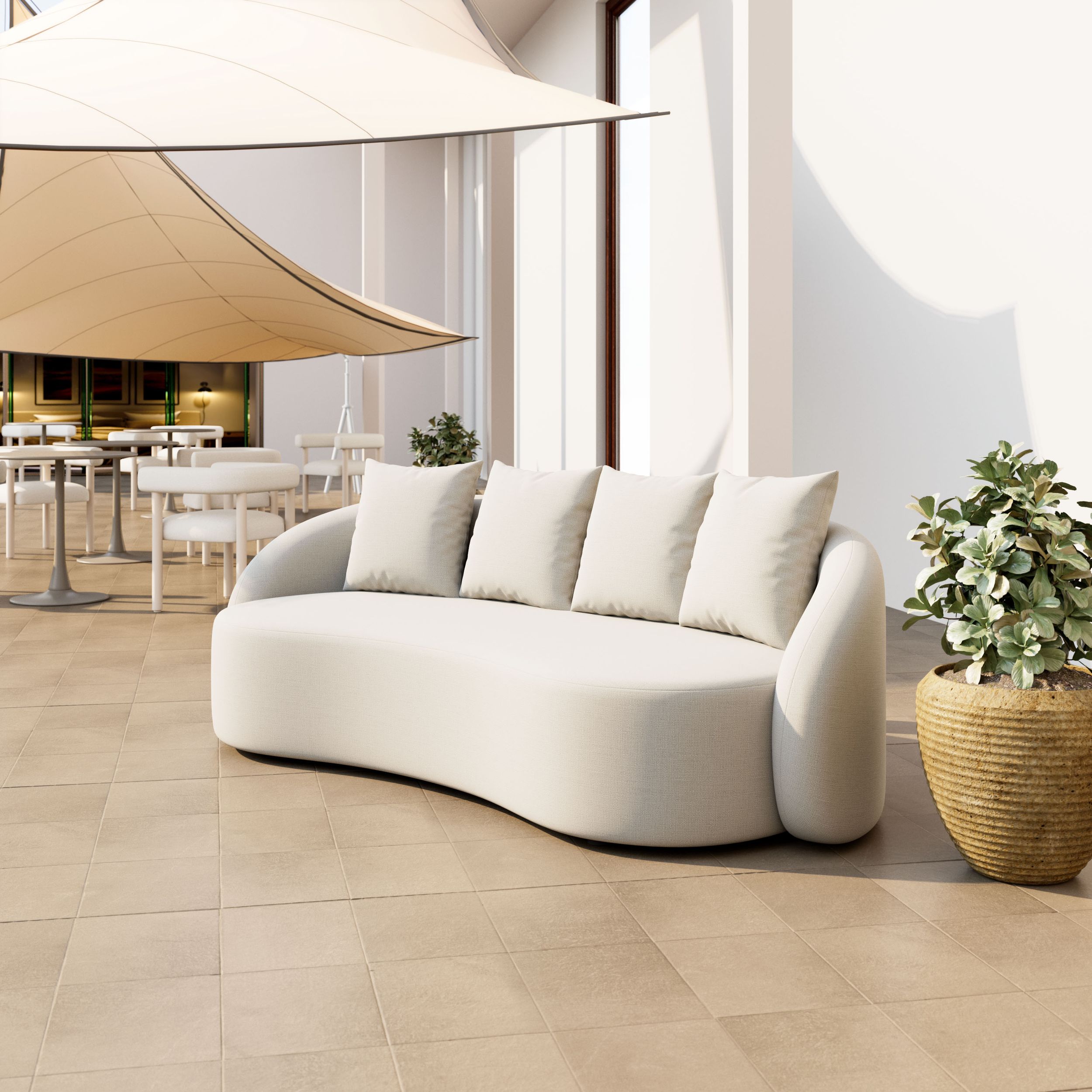Santorini Garden Lounge Sofa Set