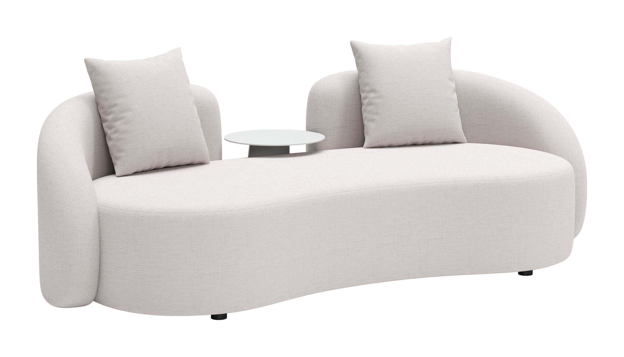 3-seater kidney-shaped sofa