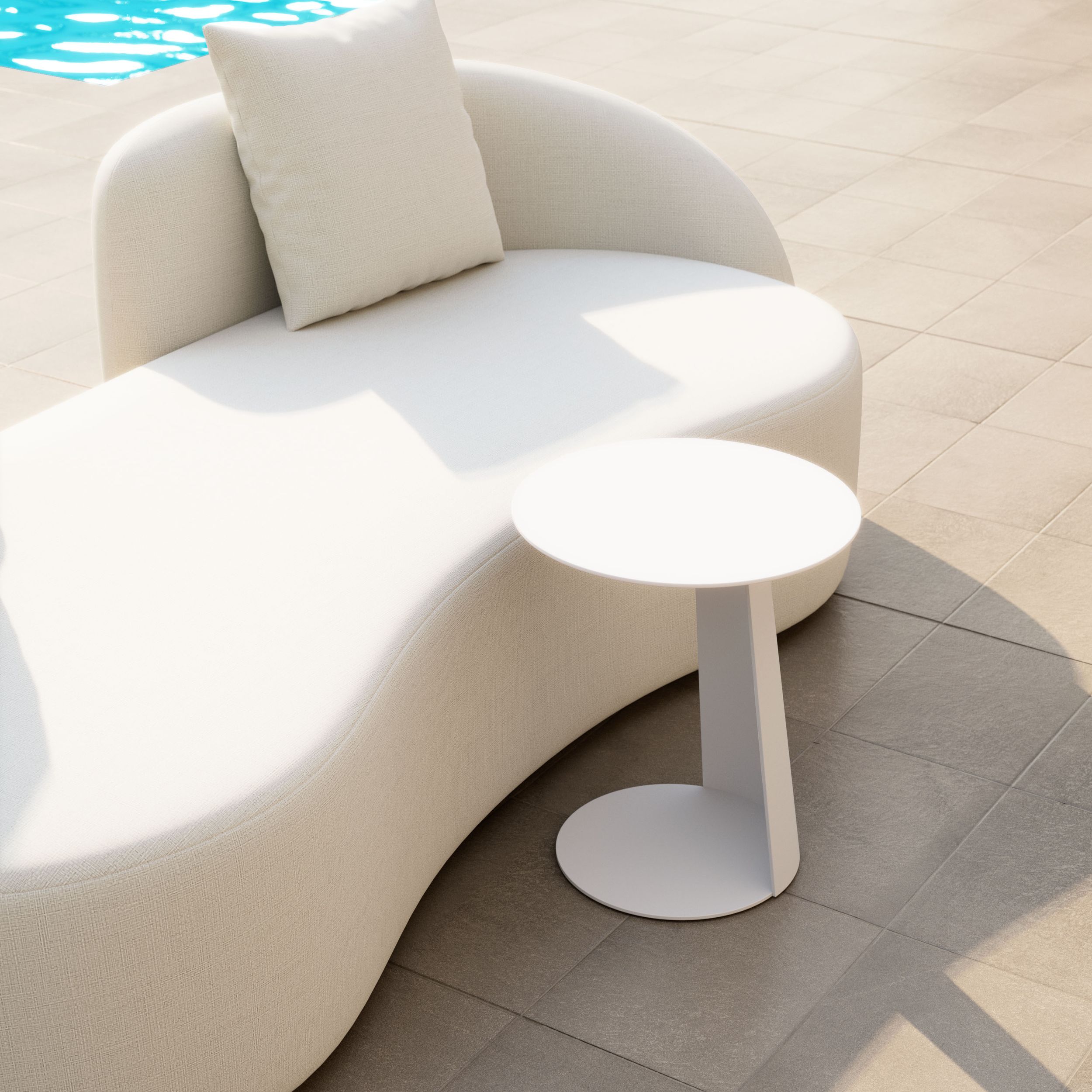 Sunny Isles Round Aluminum Side Table