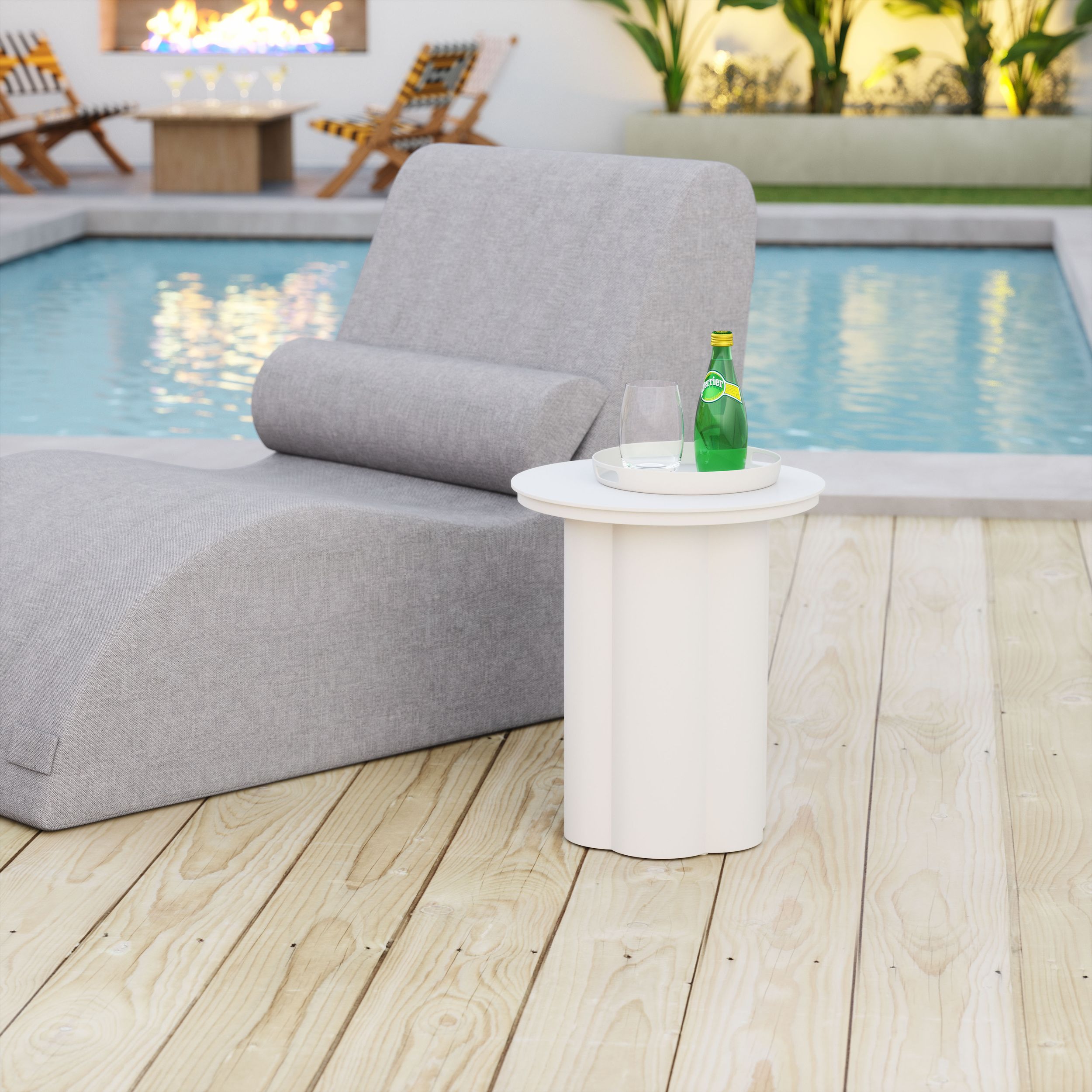 Kogur Round Aluminum Side Table