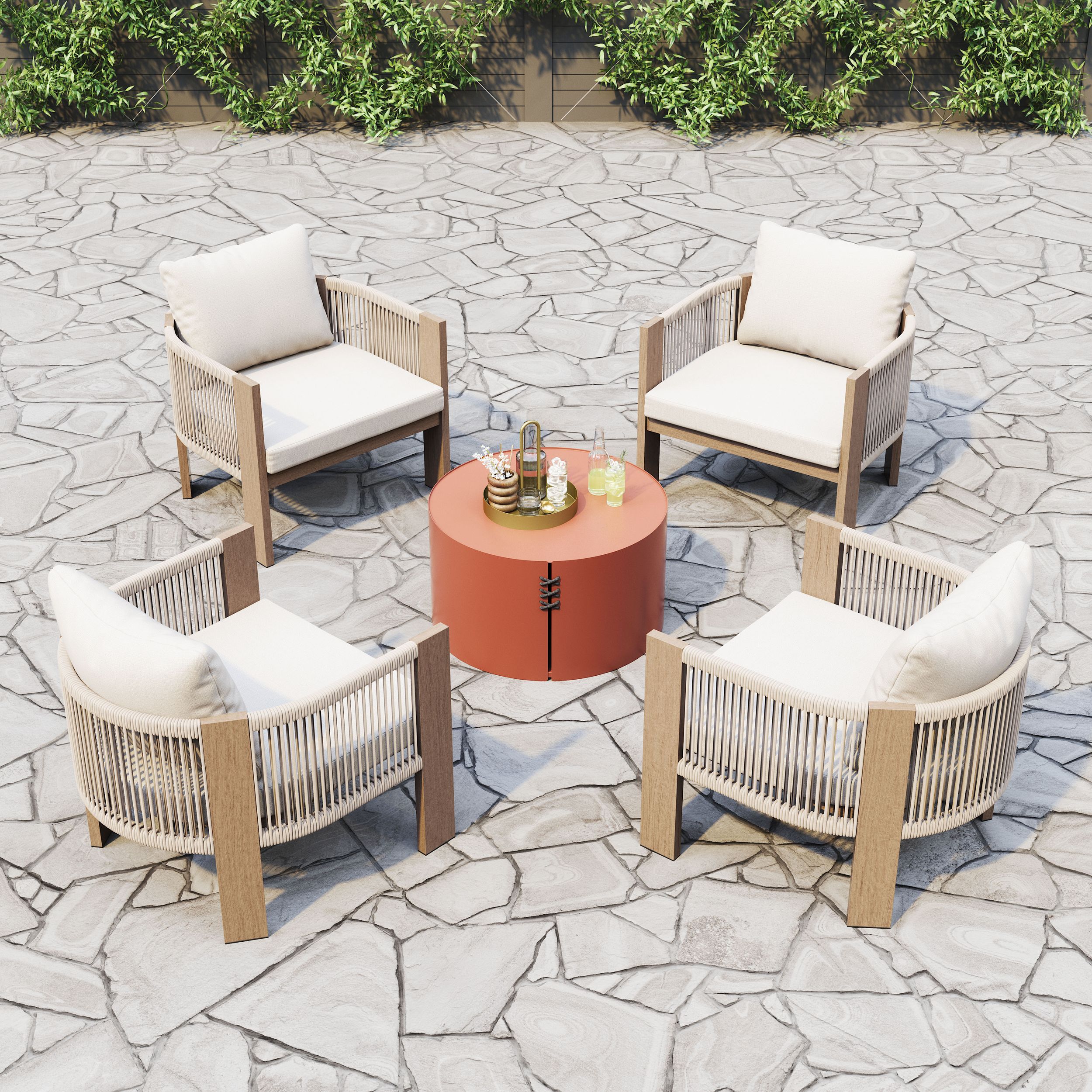 Rebel Olefin/Aluminum Outdoor Accent Chair
