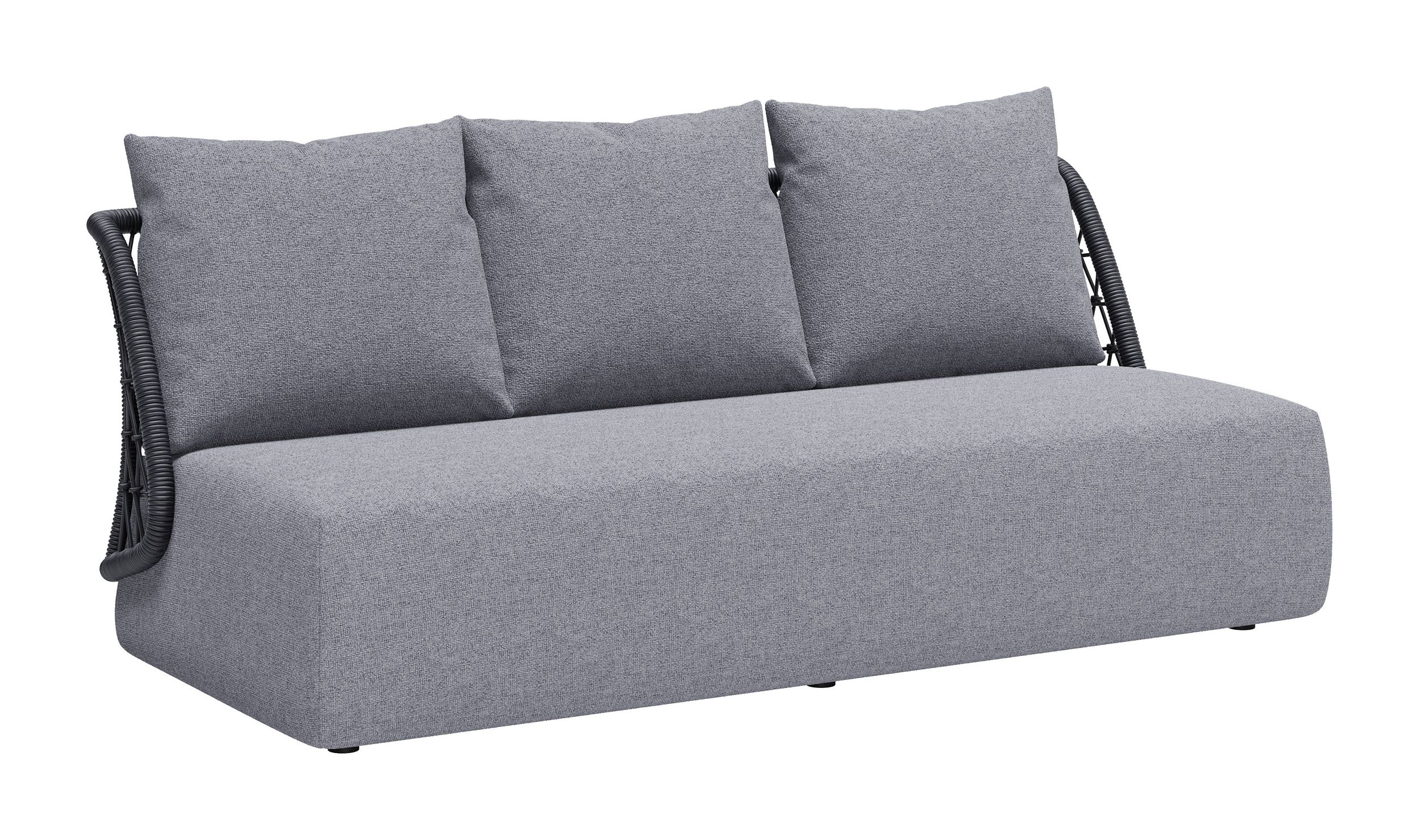 Mekan Olefin/Aluminum Outdoor Loveseat 