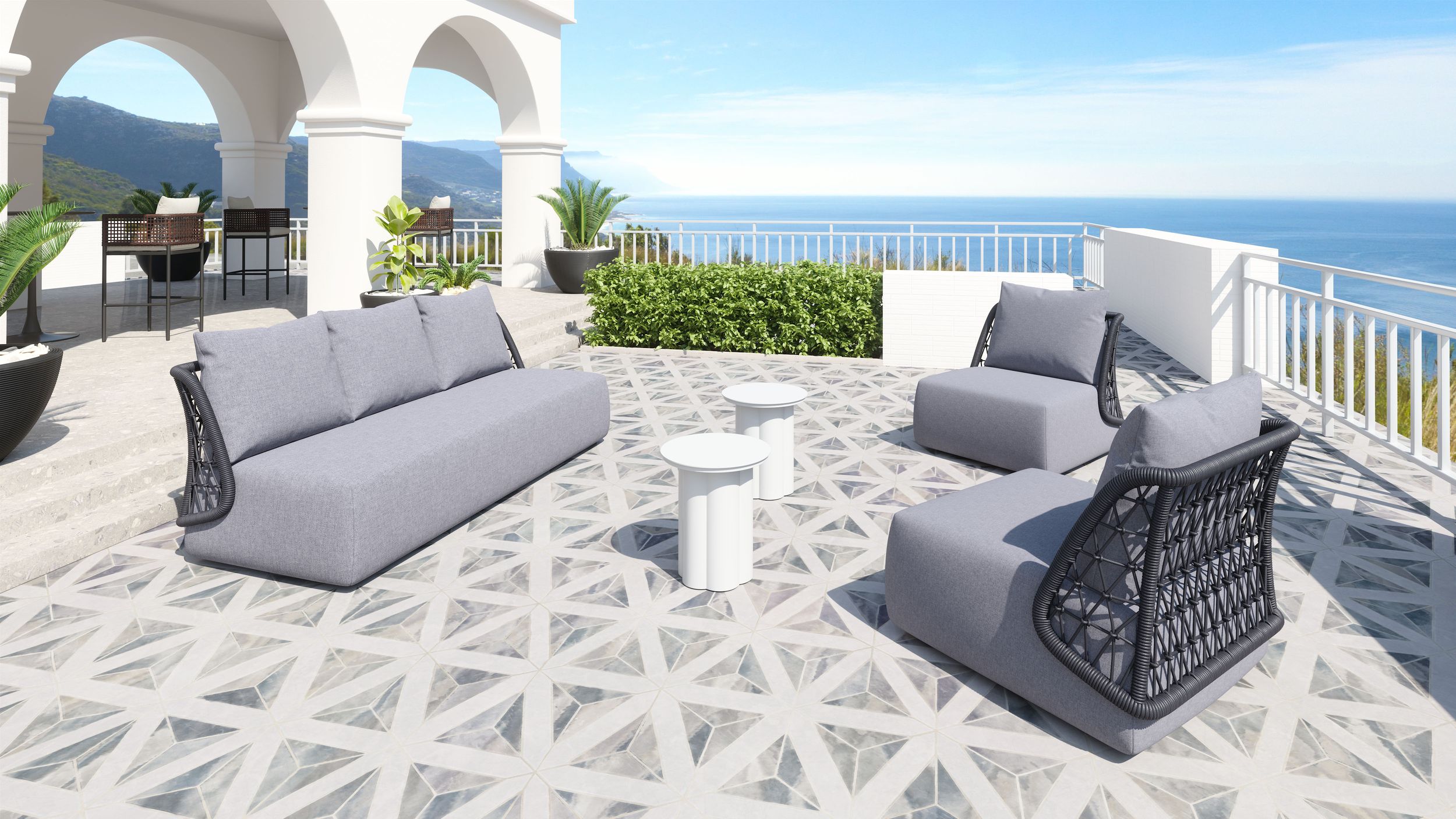Mekan Olefin/Aluminum Outdoor Set 