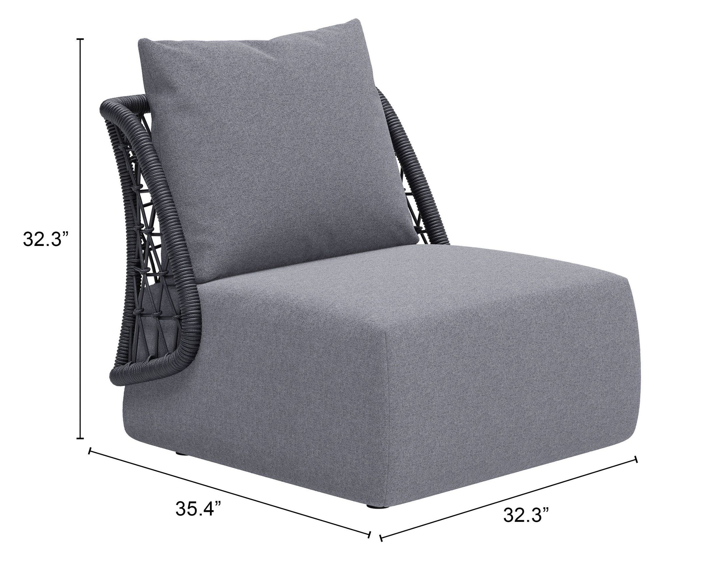 Mekan Olefin/Aluminum Outdoor Accent Chair