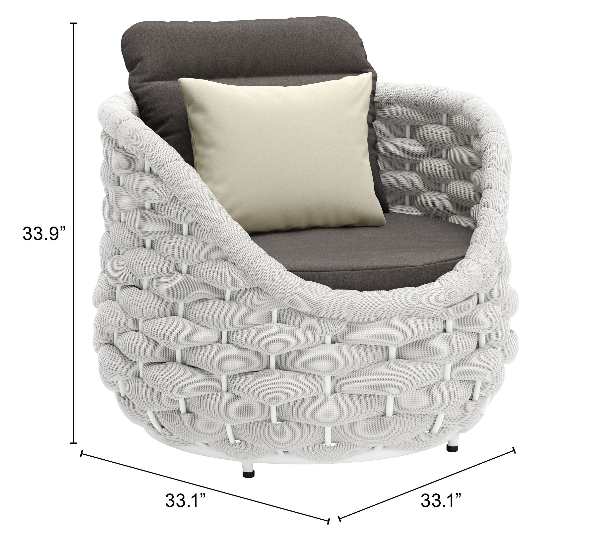 Coral Reef Olefin Outdoor Accent Chair