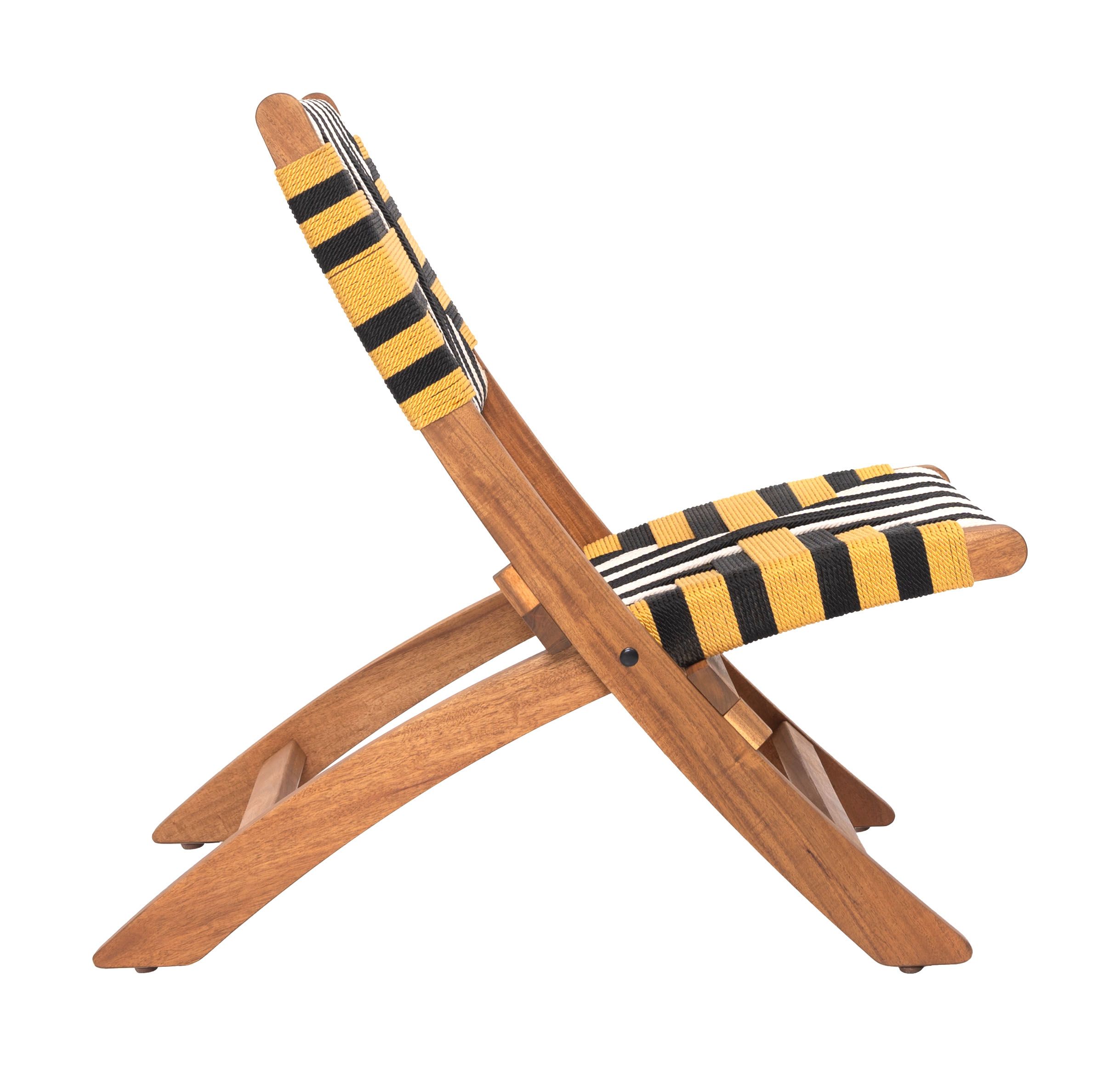 Sunbeam Synthetic Rattan Weave/Wood Outdoor Lounge Chair