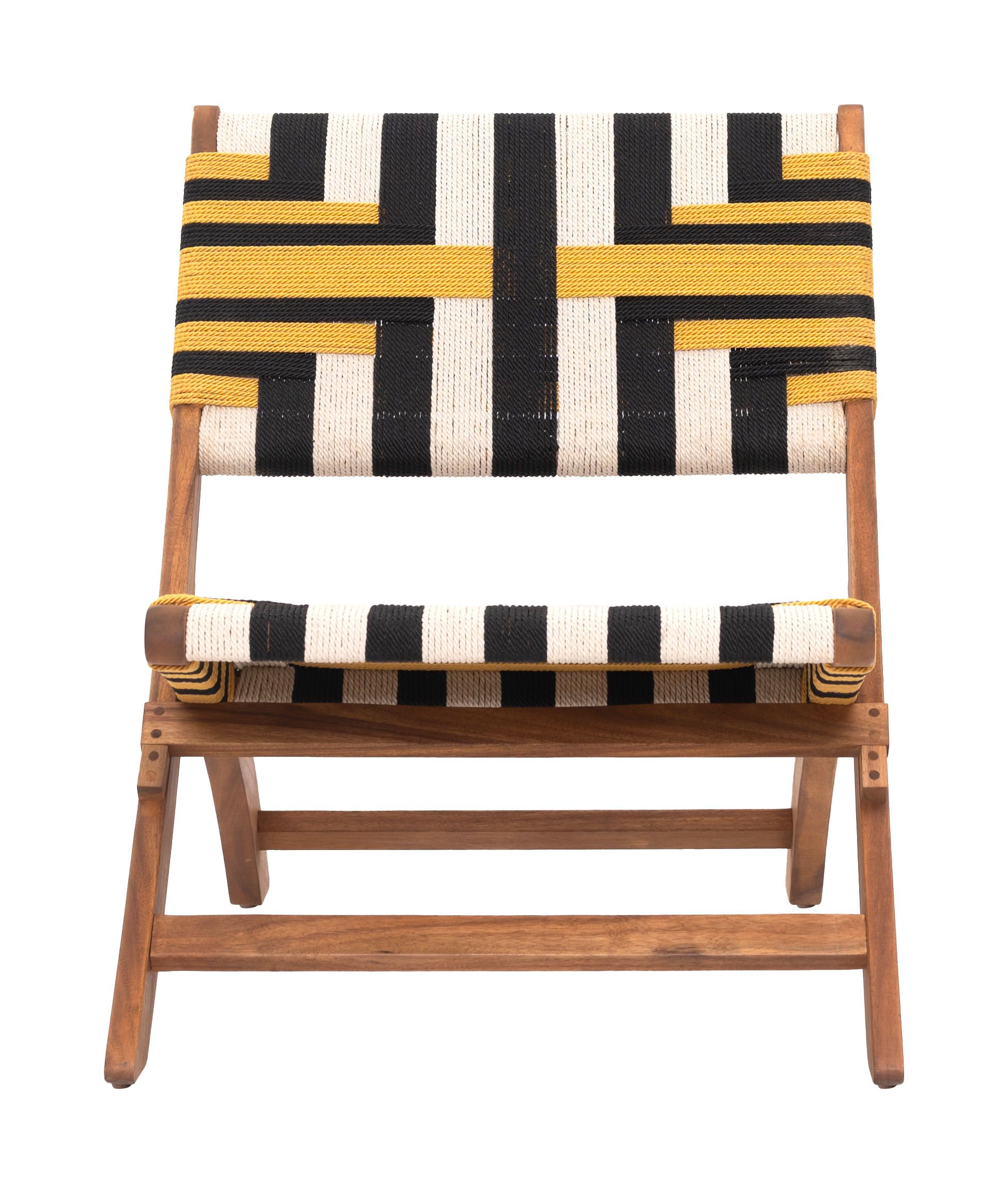 Sunbeam Synthetic Rattan Weave/Wood Outdoor Lounge Chair