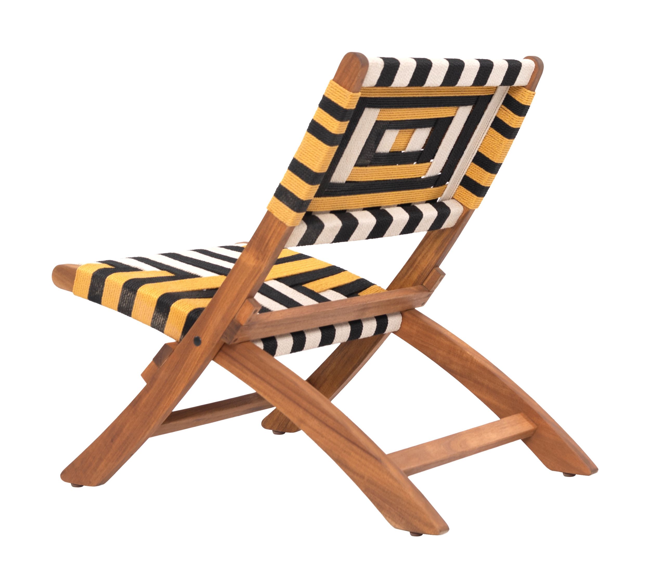 Sunbeam Synthetic Rattan Weave/Wood Outdoor Lounge Chair