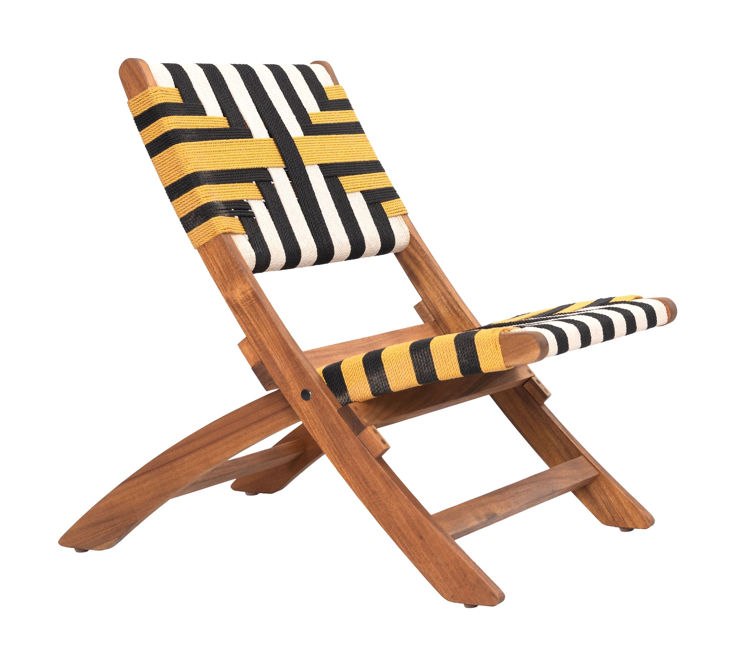 Sunbeam Synthetic Rattan Weave/Wood Outdoor Lounge Chair