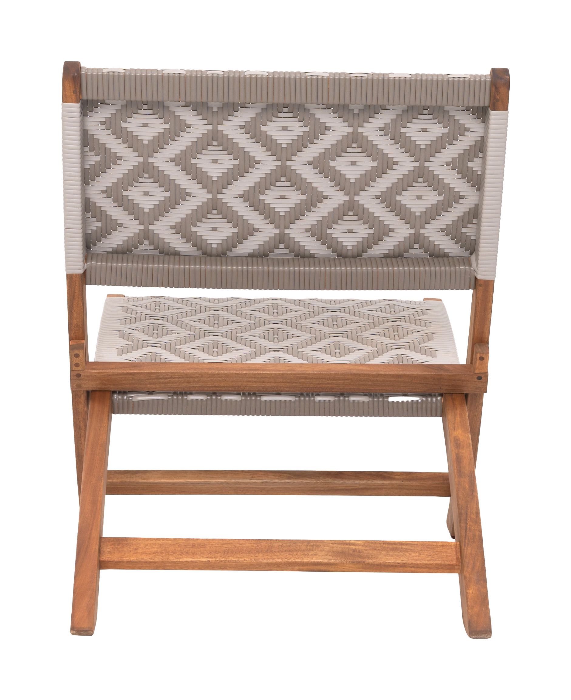 Tide Synthetic Rattan Weave/Wood Outdoor Lounge Chair