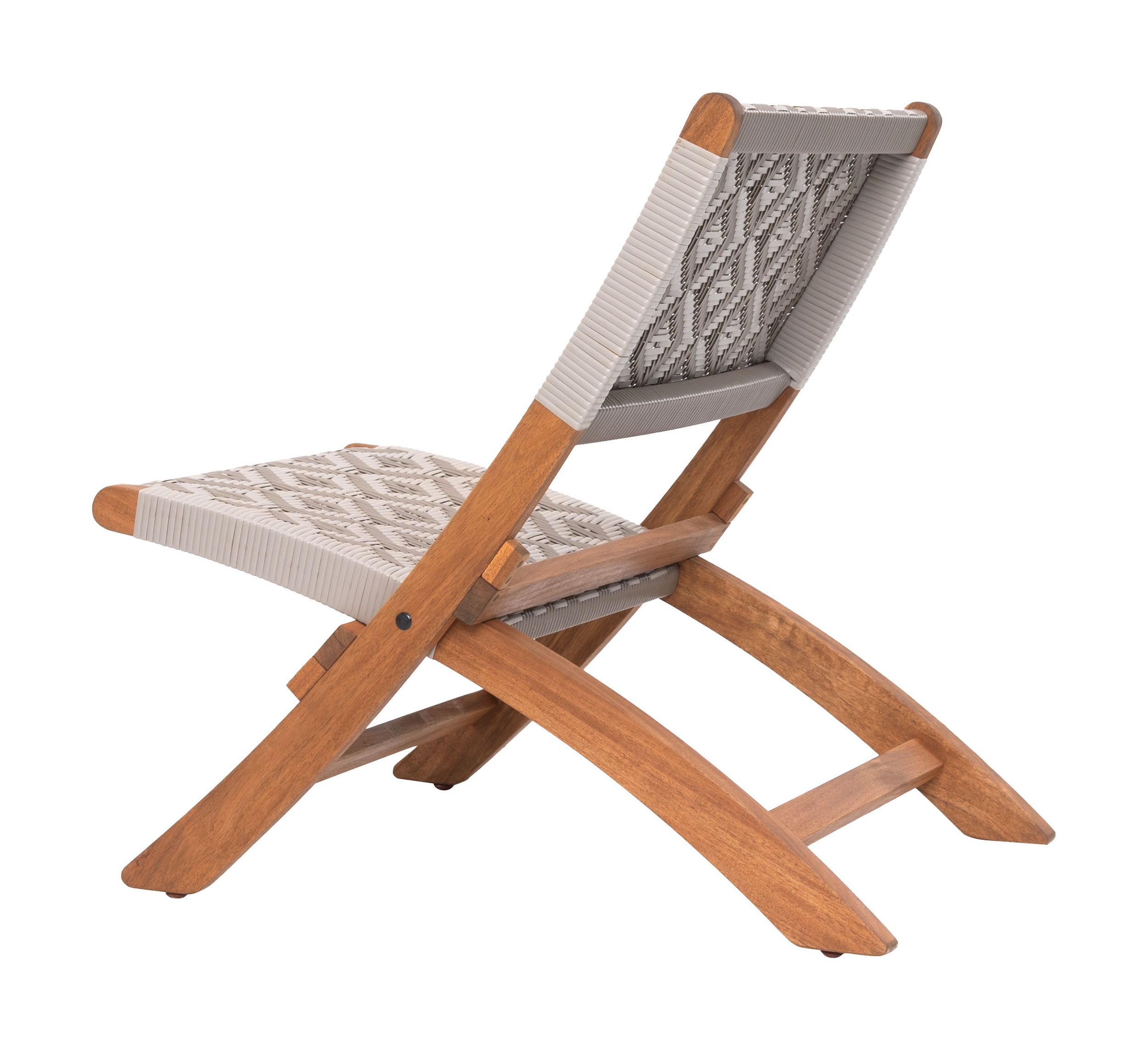 Tide Synthetic Rattan Weave/Wood Outdoor Lounge Chair