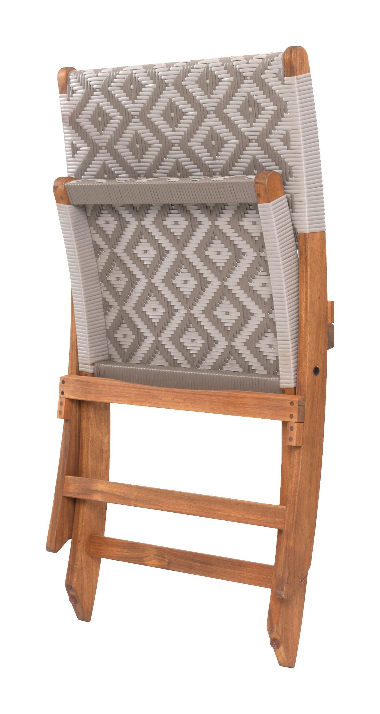Tide Synthetic Rattan Weave/Wood Outdoor Lounge Chair