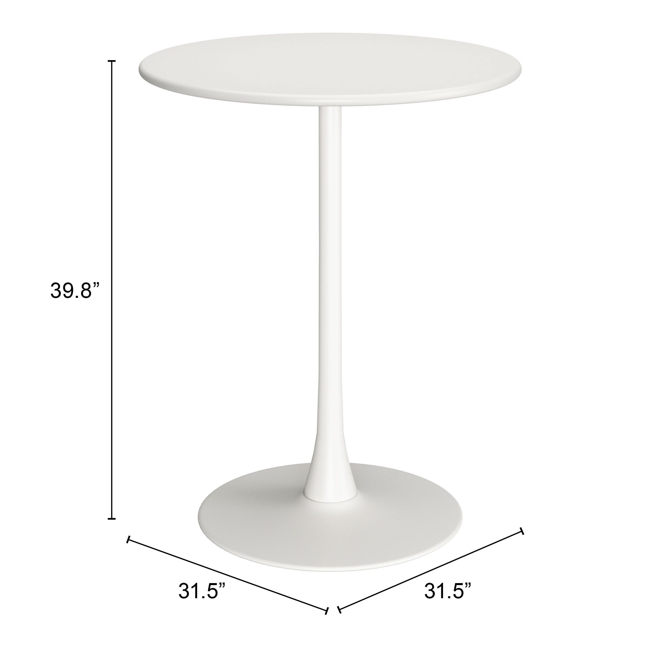 Soleil Round Steel Outdoor Bar Table