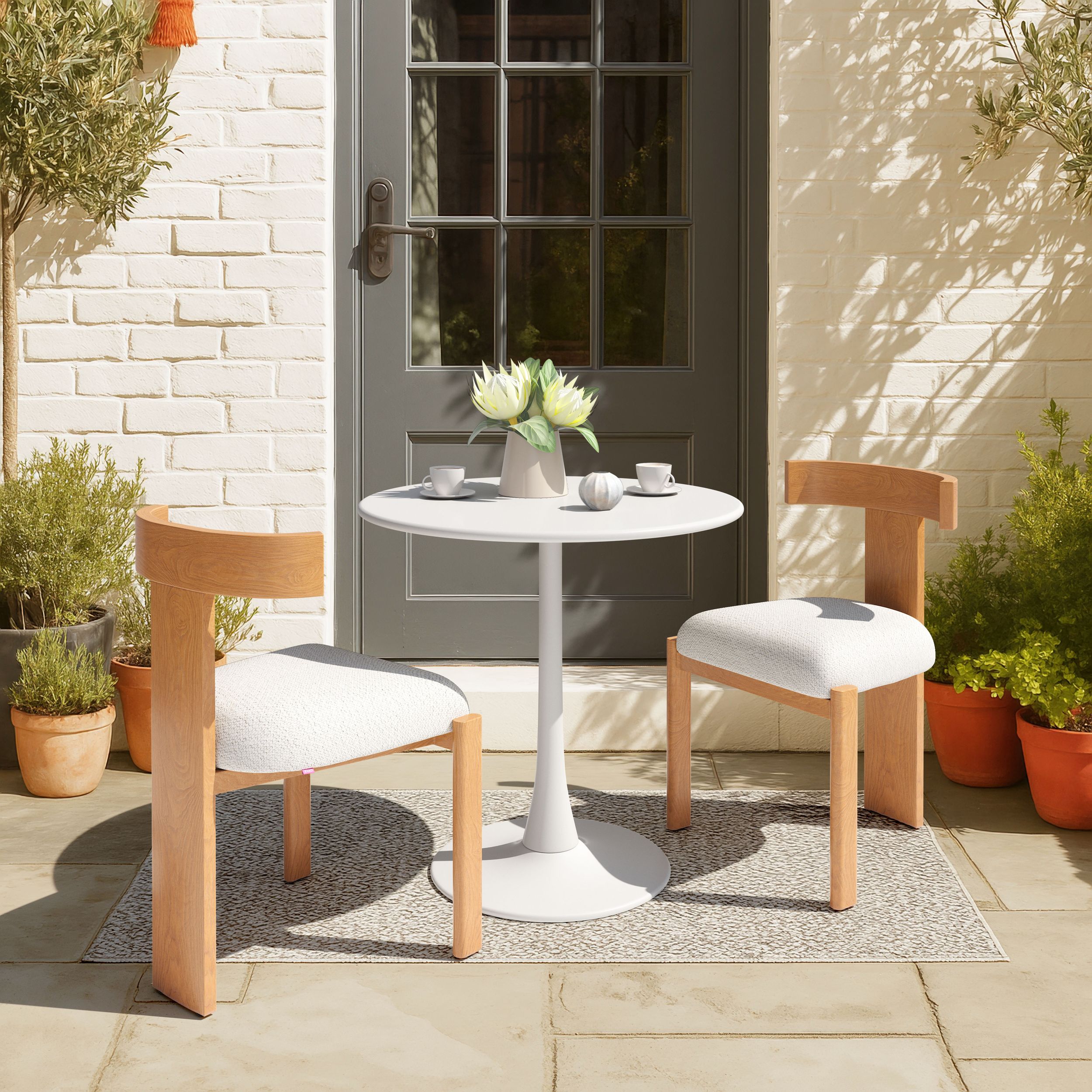 Tiana Olefin/Aluminum Dining Chair