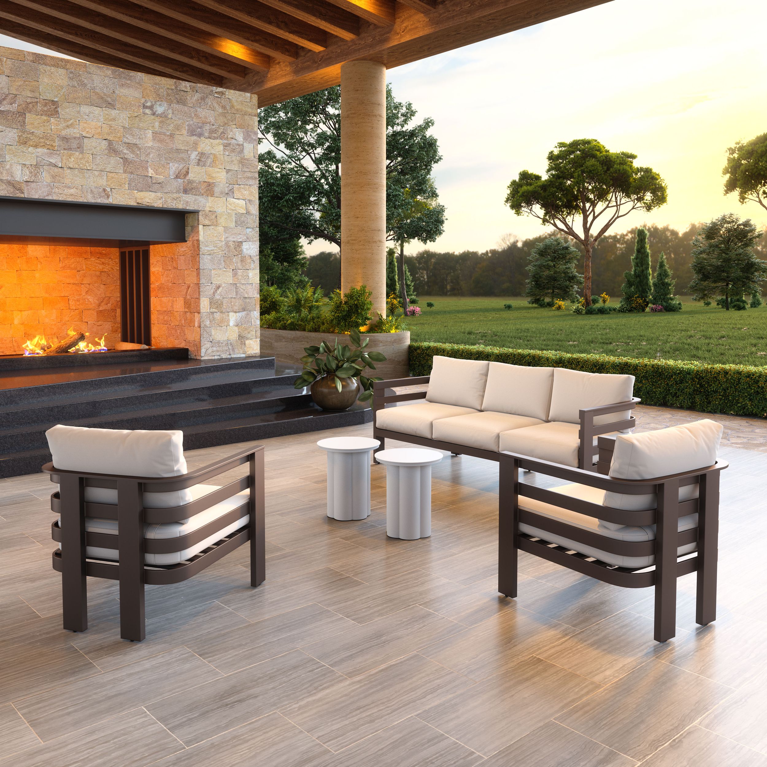 Bal Harbor Olefin/Aluminum Outdoor Armchair