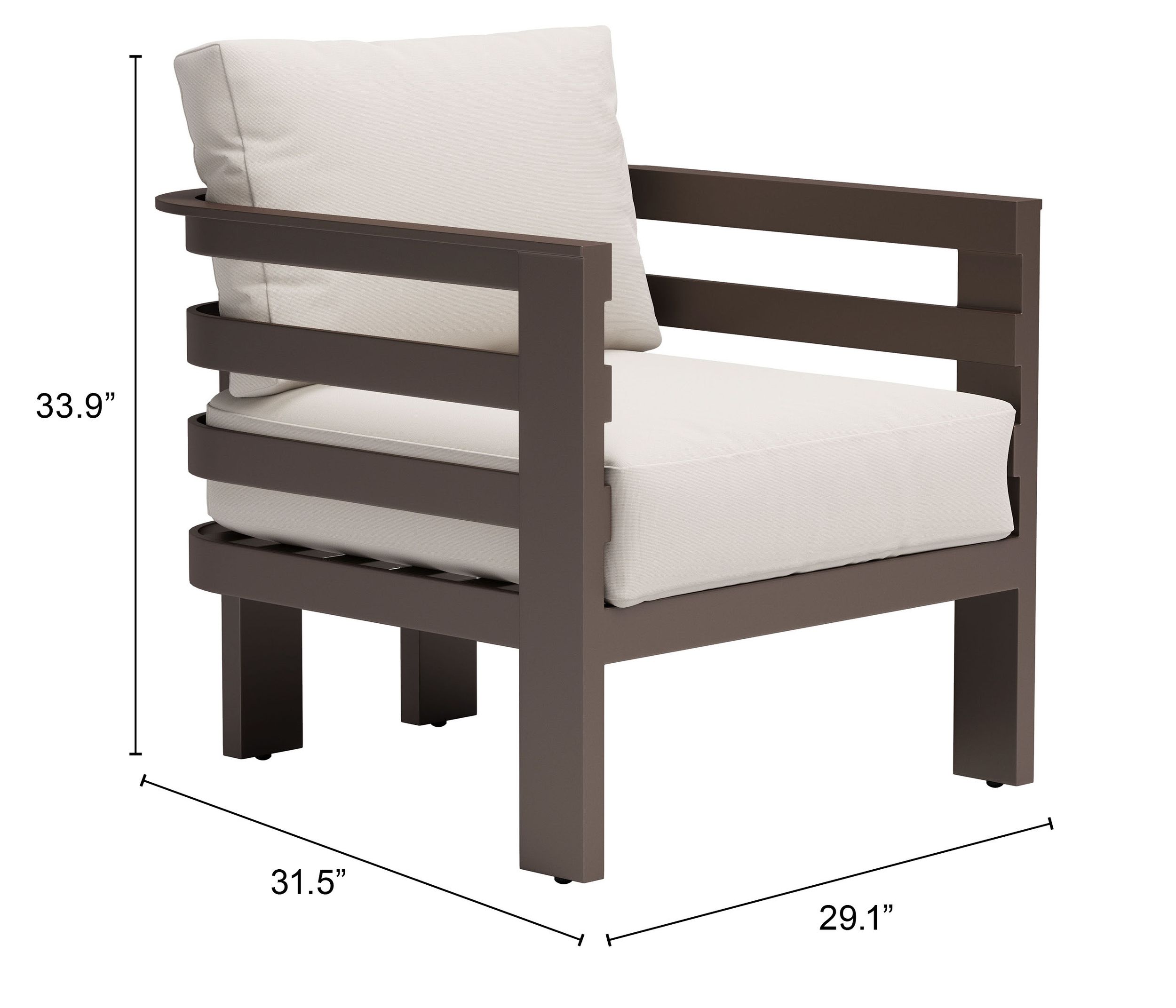 Bal Harbor Olefin/Aluminum Outdoor Armchair