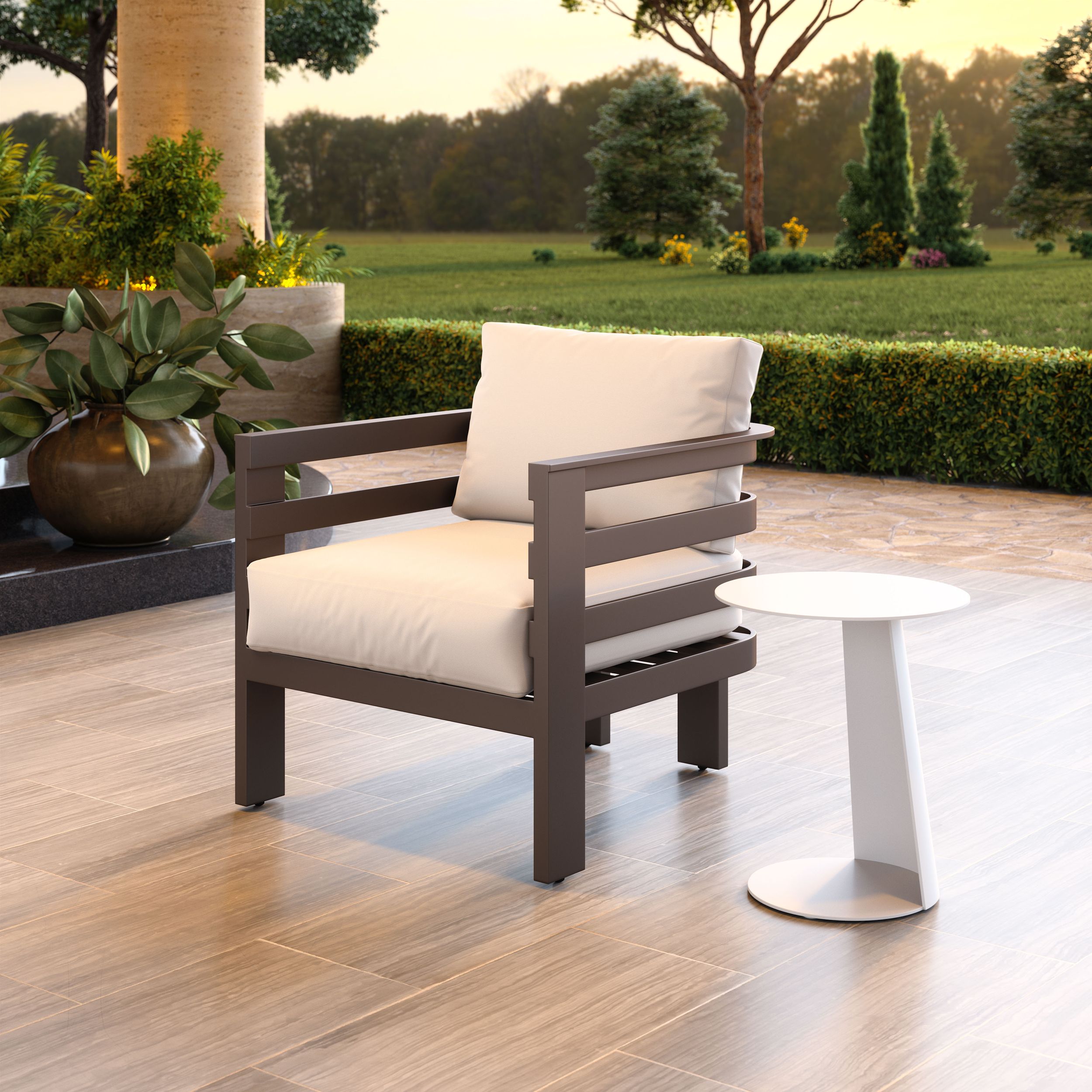 Bal Harbor Olefin/Aluminum Outdoor Armchair