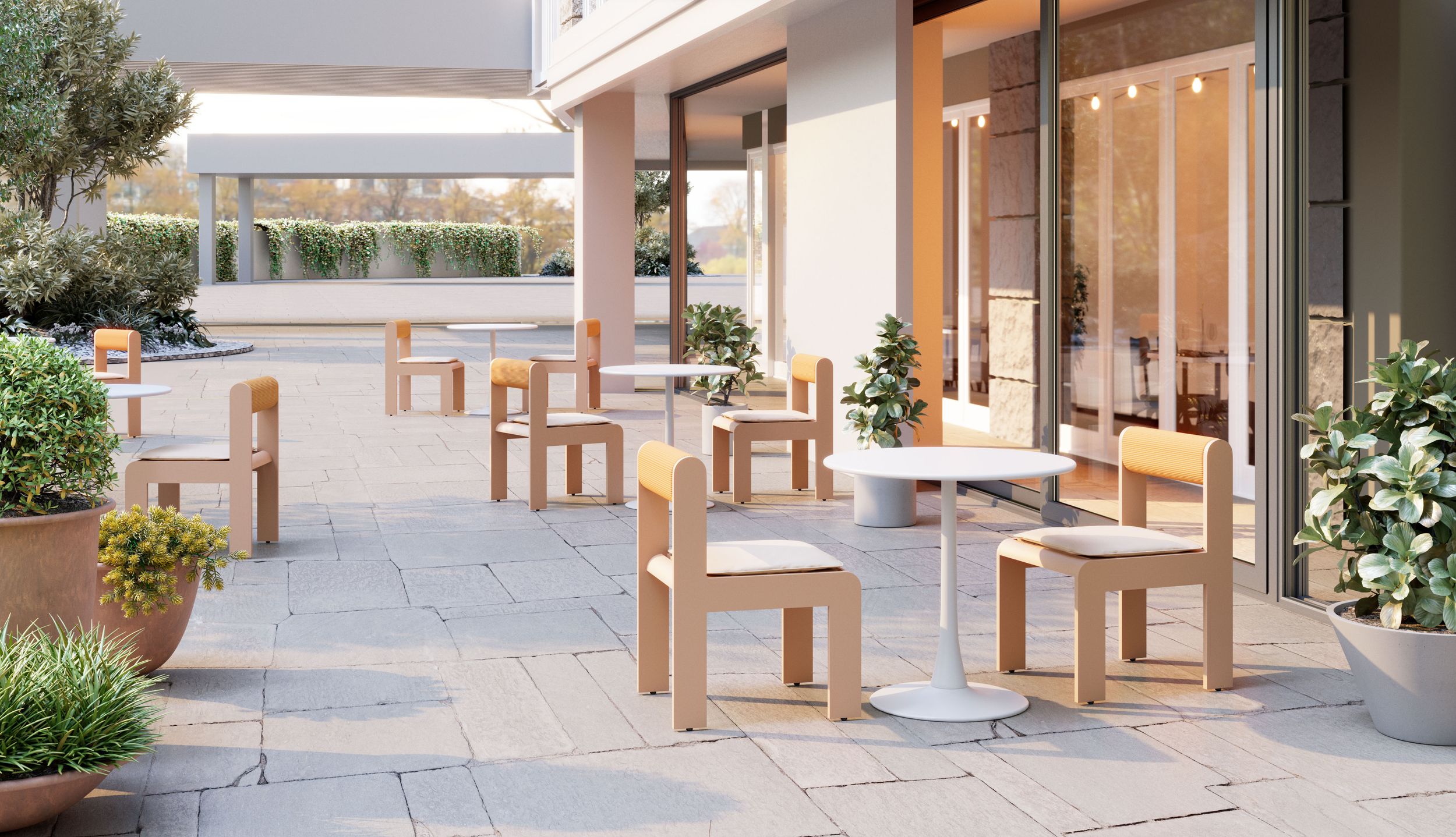 Island Olefin/Aluminum Outdoor Dining Chair
