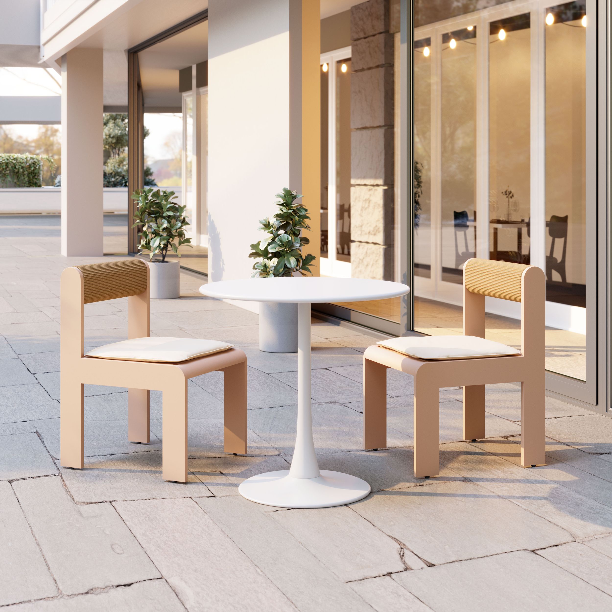 Island Olefin/Aluminum Outdoor Dining Chair