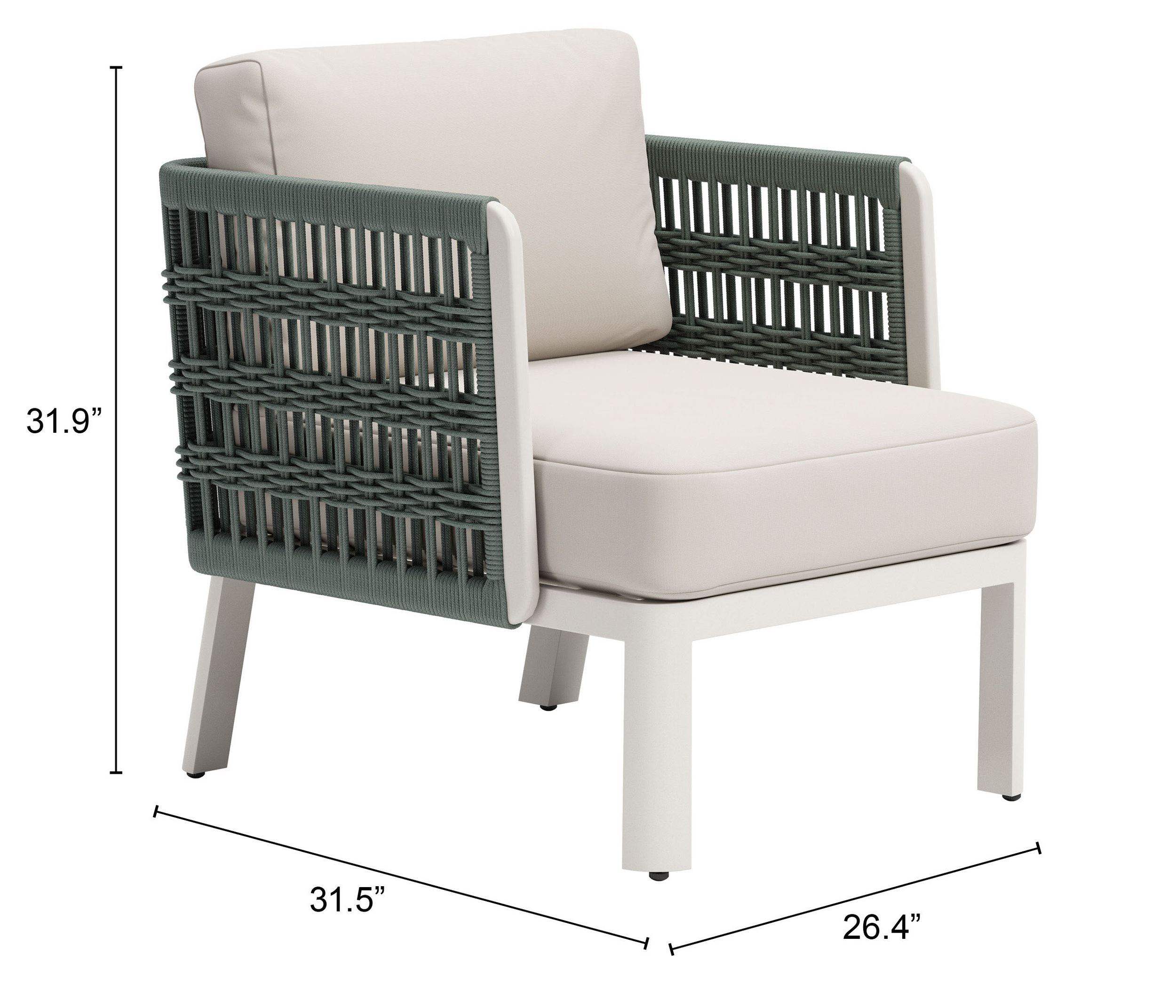 Bridgehampton Olefin/Aluminum Outdoor Armchair