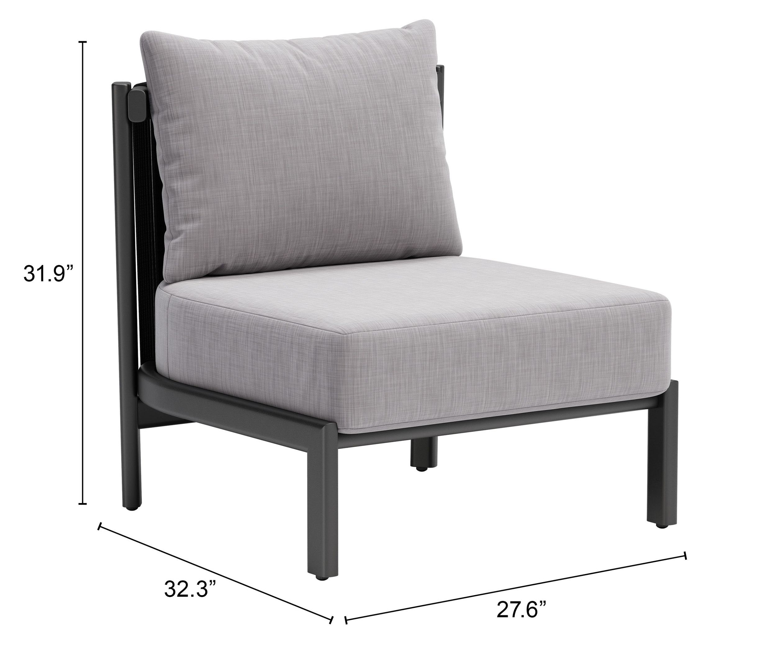 Horizon Olefin/Aluminum Accent Chair