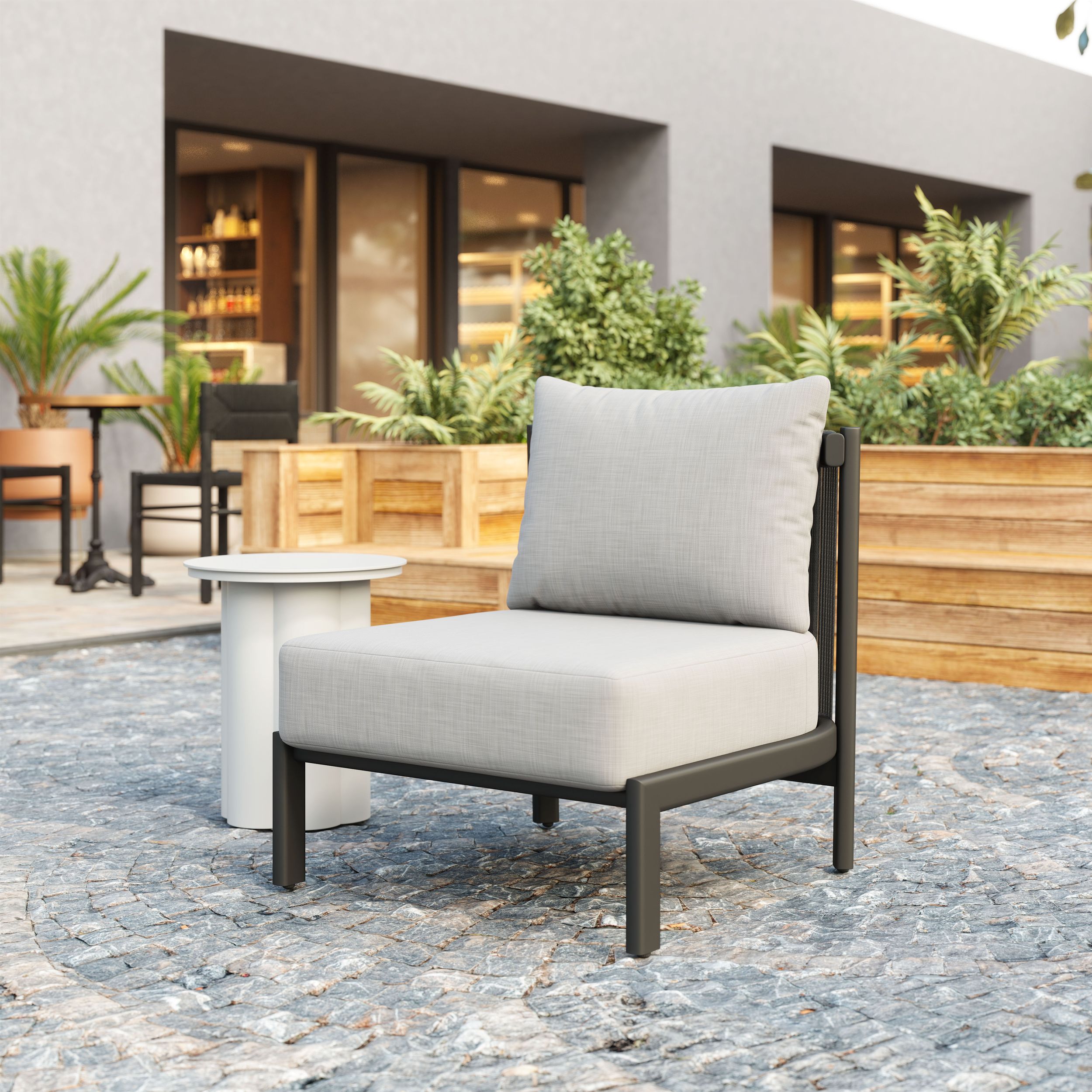 Horizon Olefin/Aluminum Accent Chair