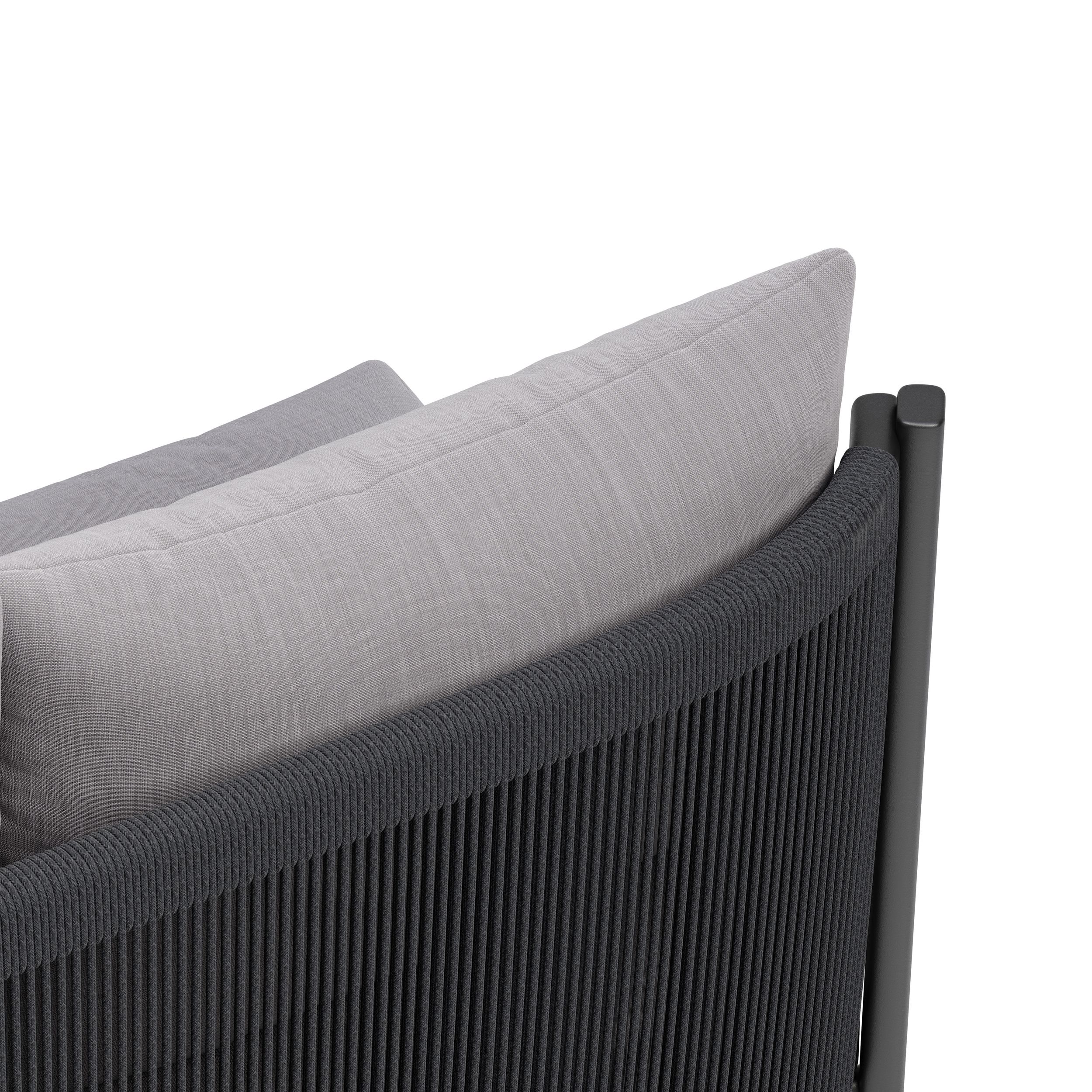 Horizon Olefin/Aluminum Sofa With Pillows