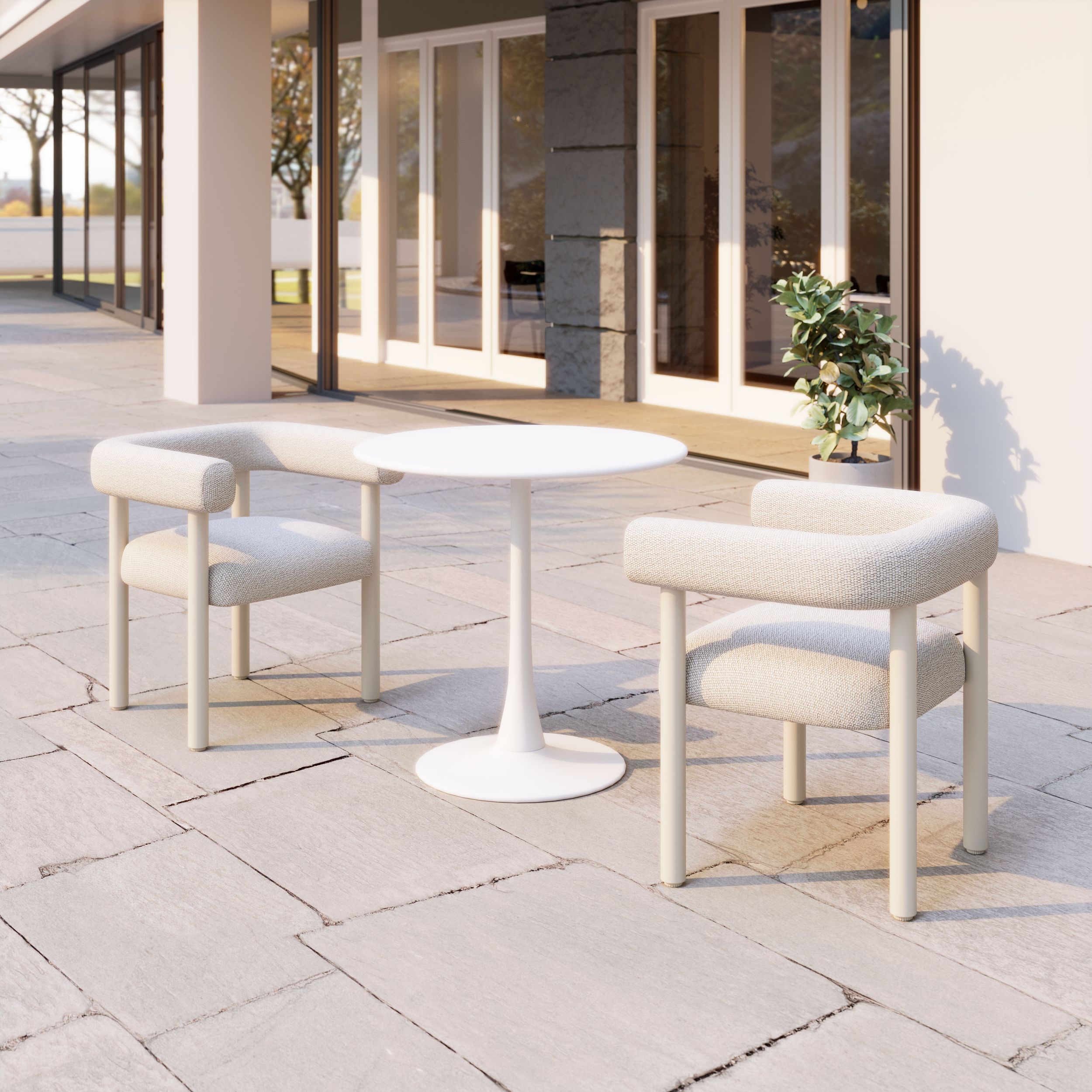 Sunbath Polyester/Aluminum Dining Chair