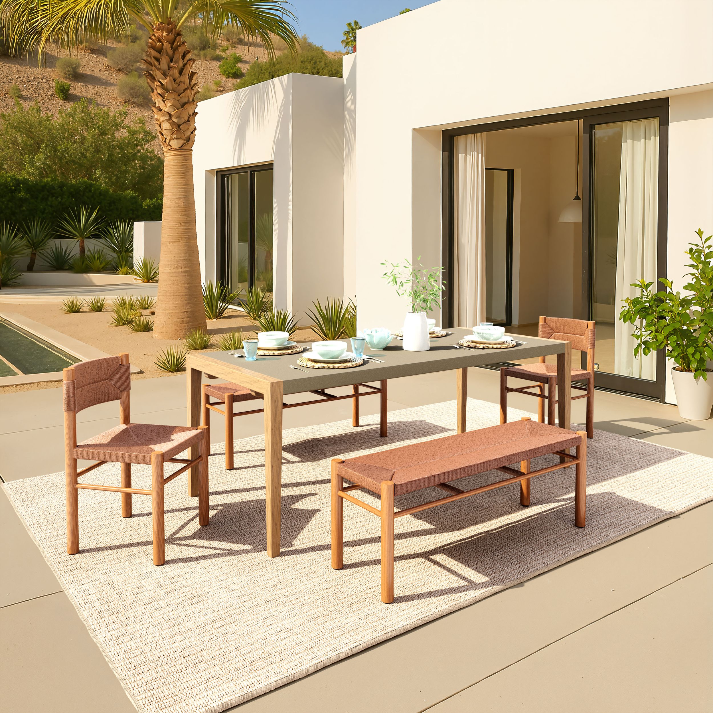 Iska Aluminum Outdoor Bench
