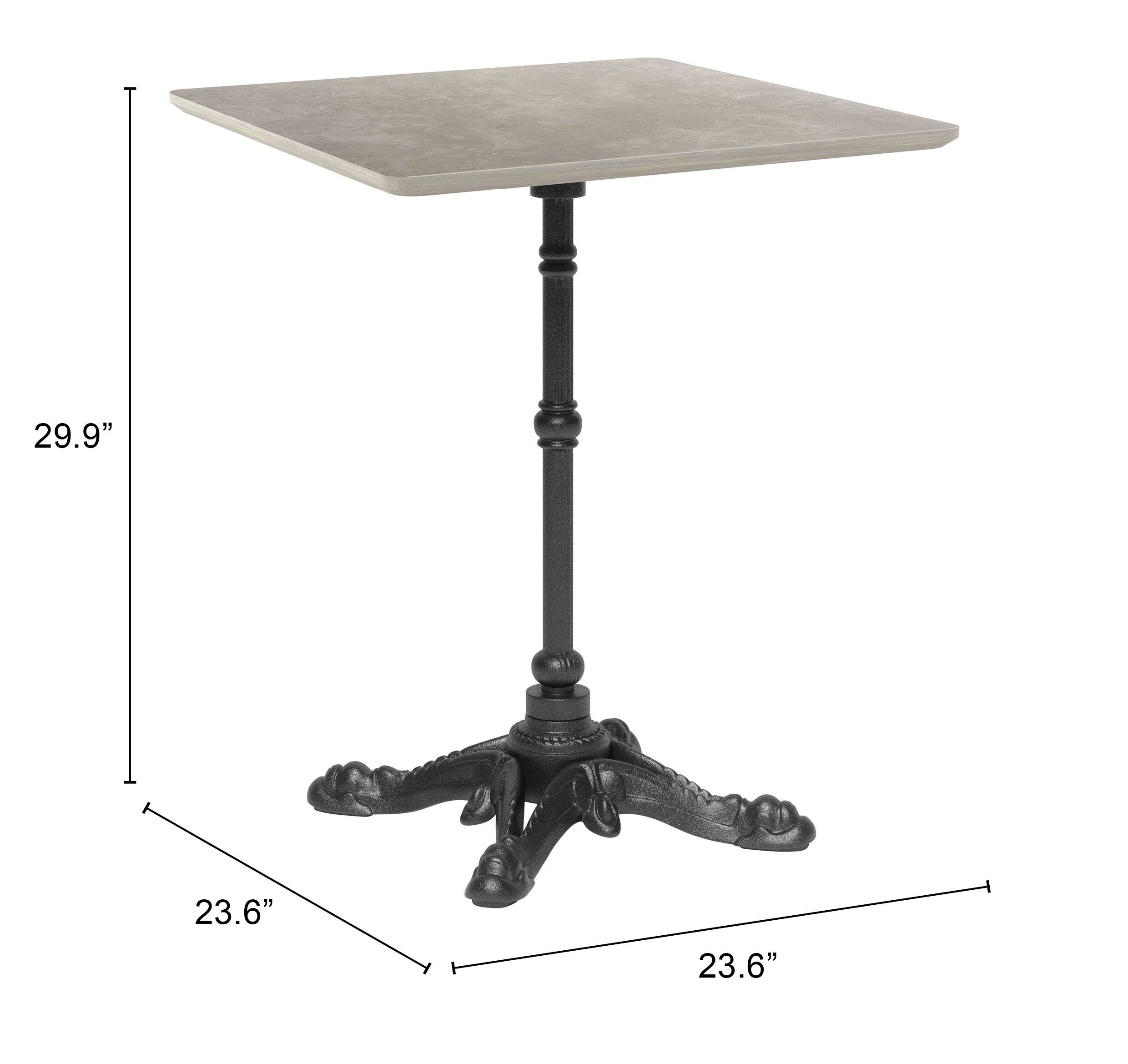 Alfresco Square Faux Concrete/Metal Outdoor Dining Table