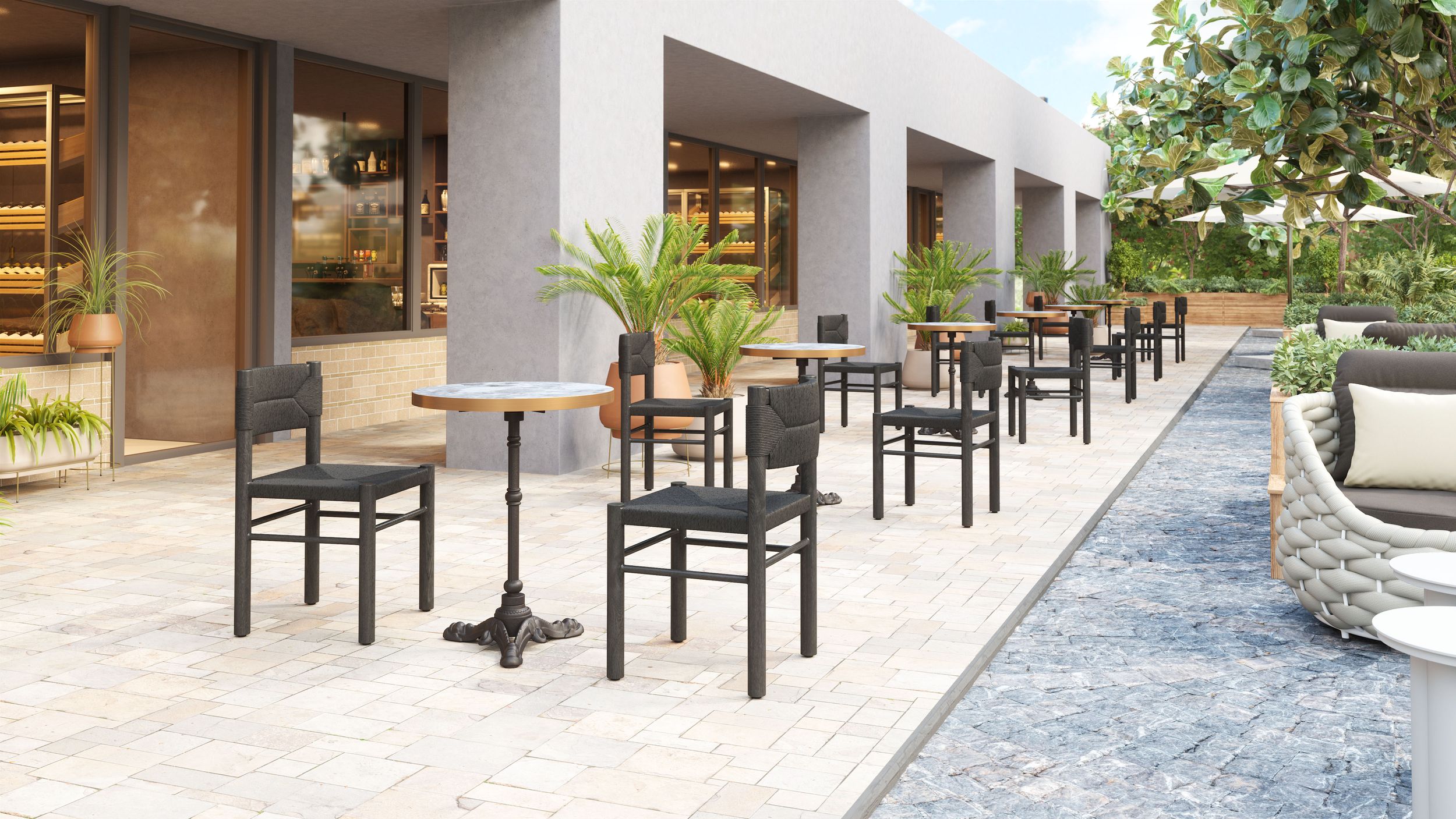 Gazebo Round MDF/Aluminum Dining Table