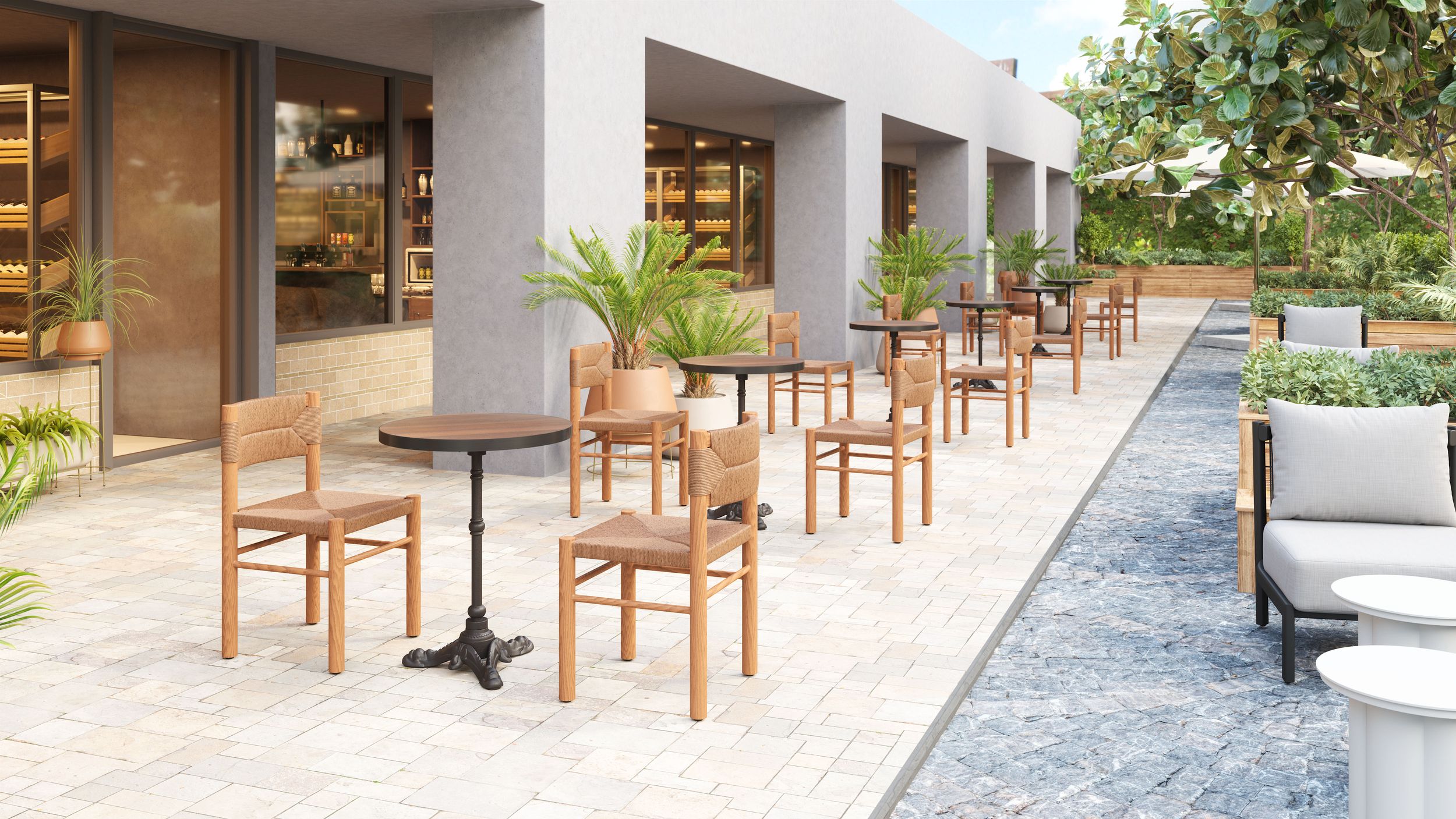 Gazebo Round MDF/Aluminum Dining Table