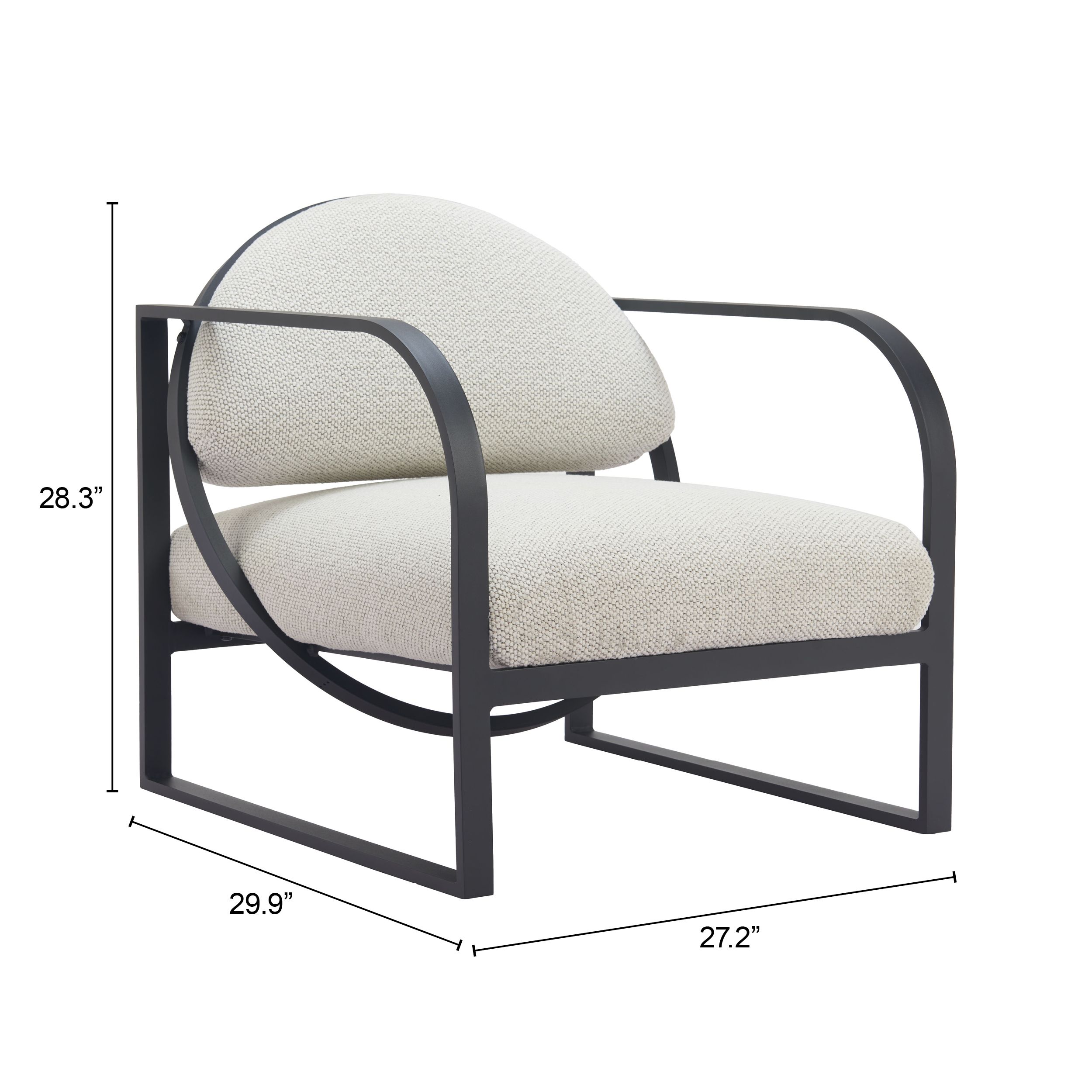 Flakt Polyester/Aluminum Outdoor Accent Chair