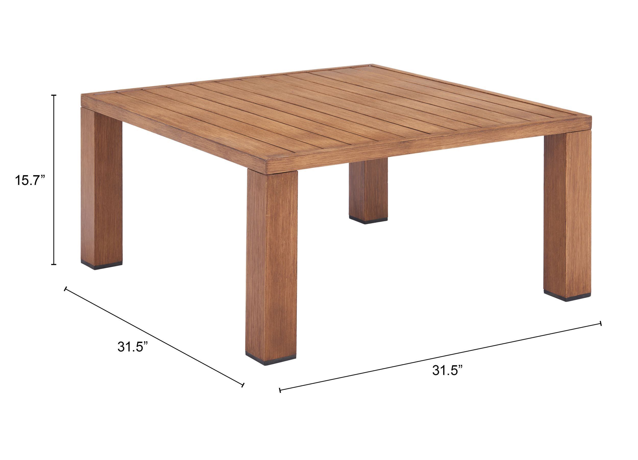 Regels Square Aluminum Outdoor Coffee Table