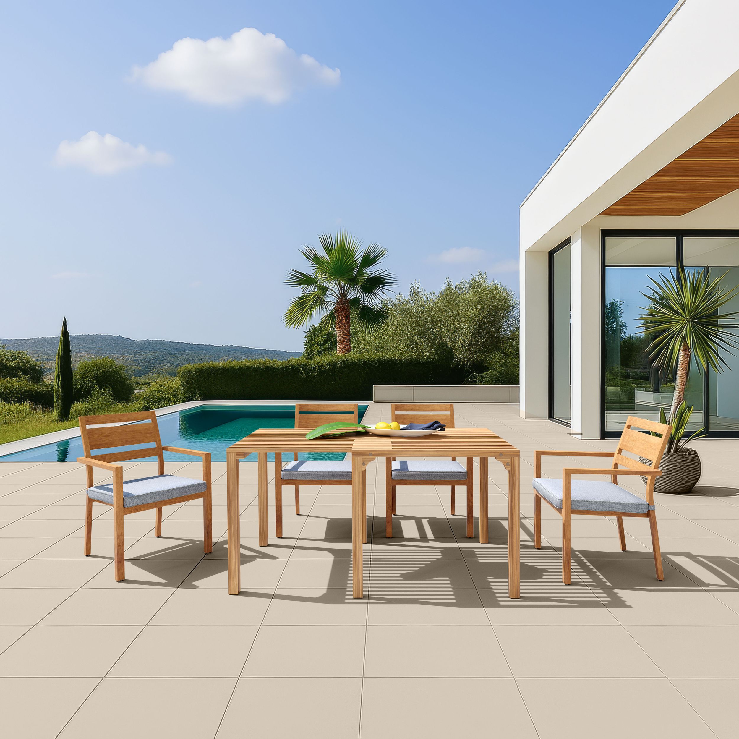 Riviera Wood Extendable Dining Table