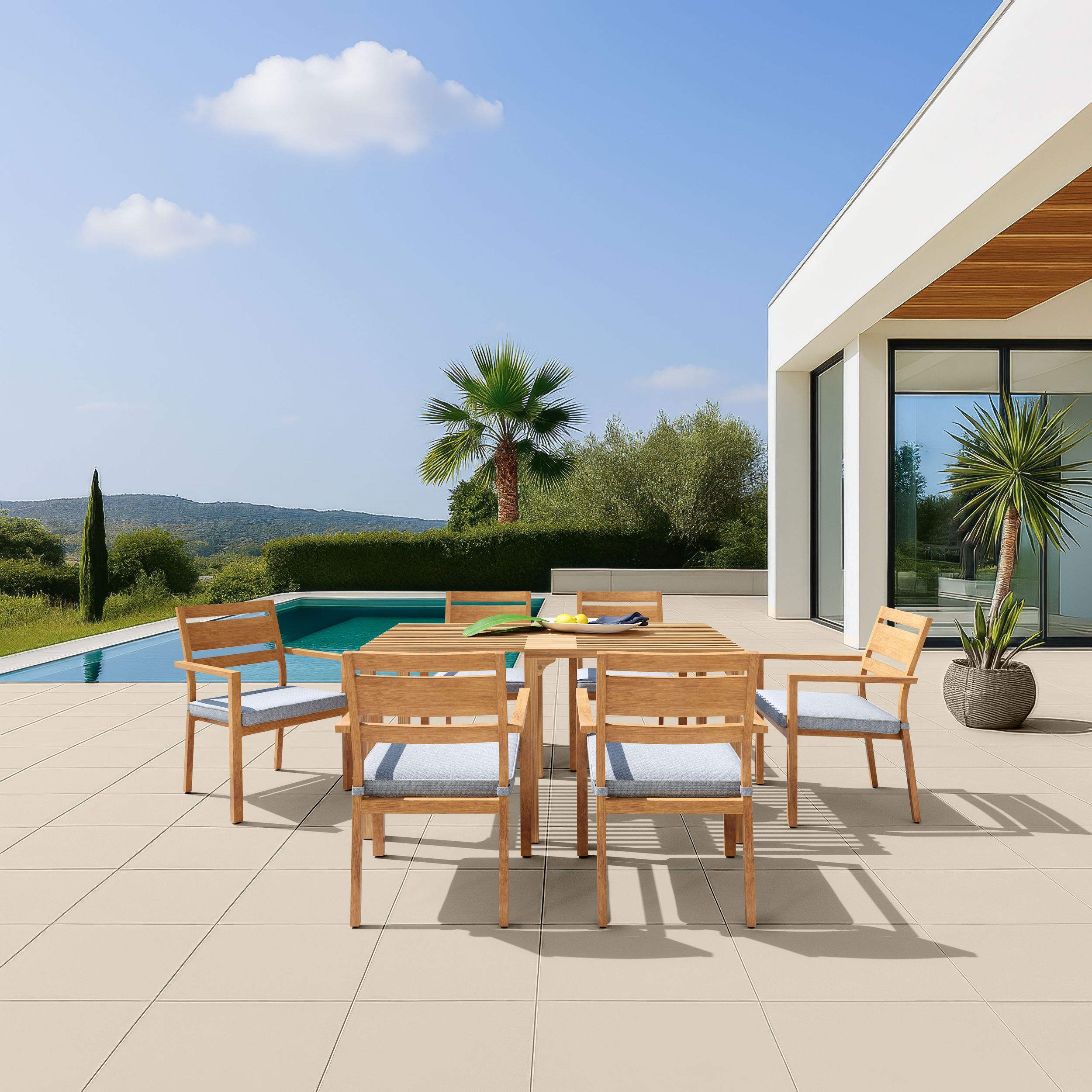Rader Olefin/Aluminum Outdoor Dining Chair