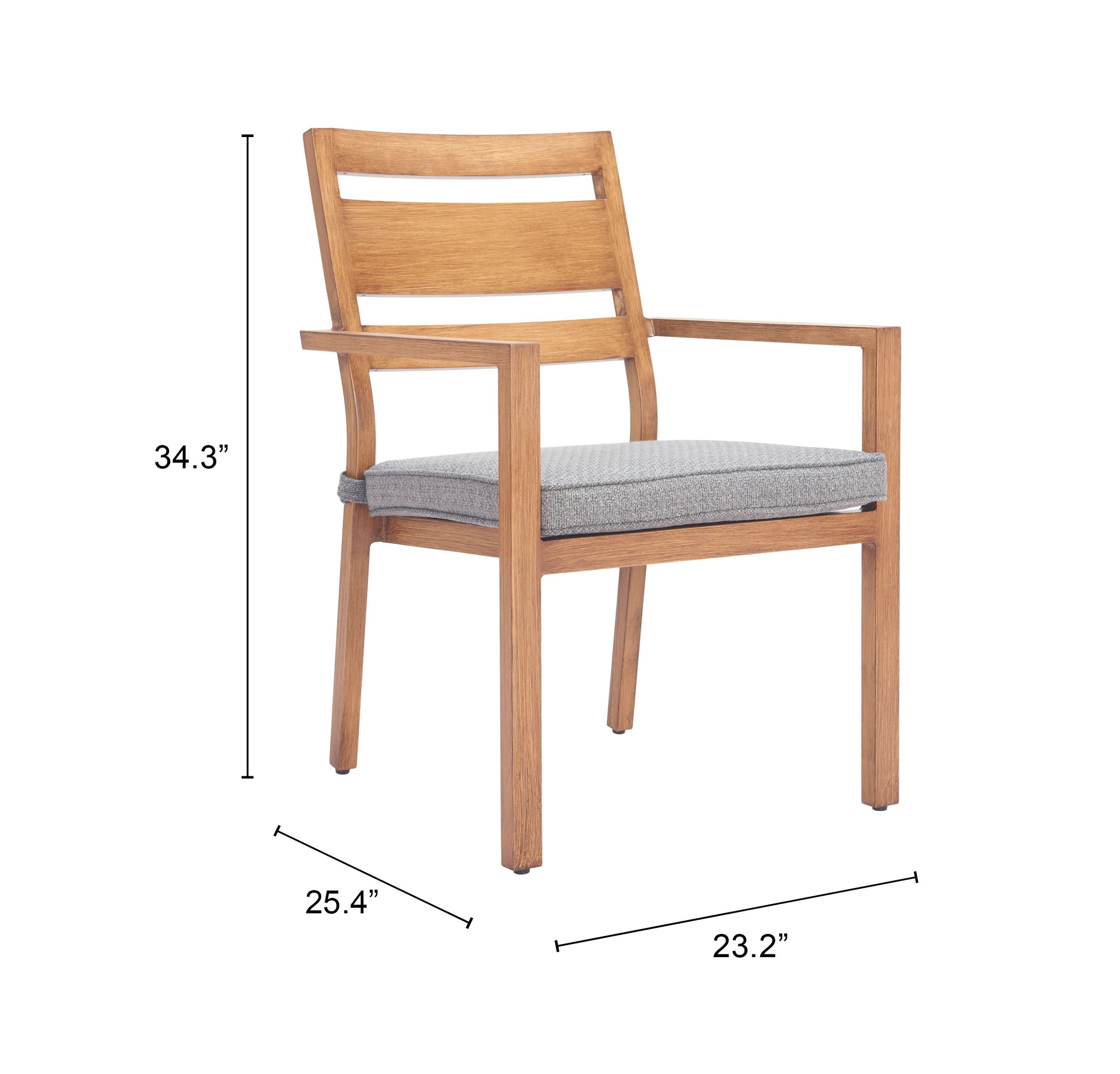Rader Olefin/Aluminum Outdoor Dining Chair
