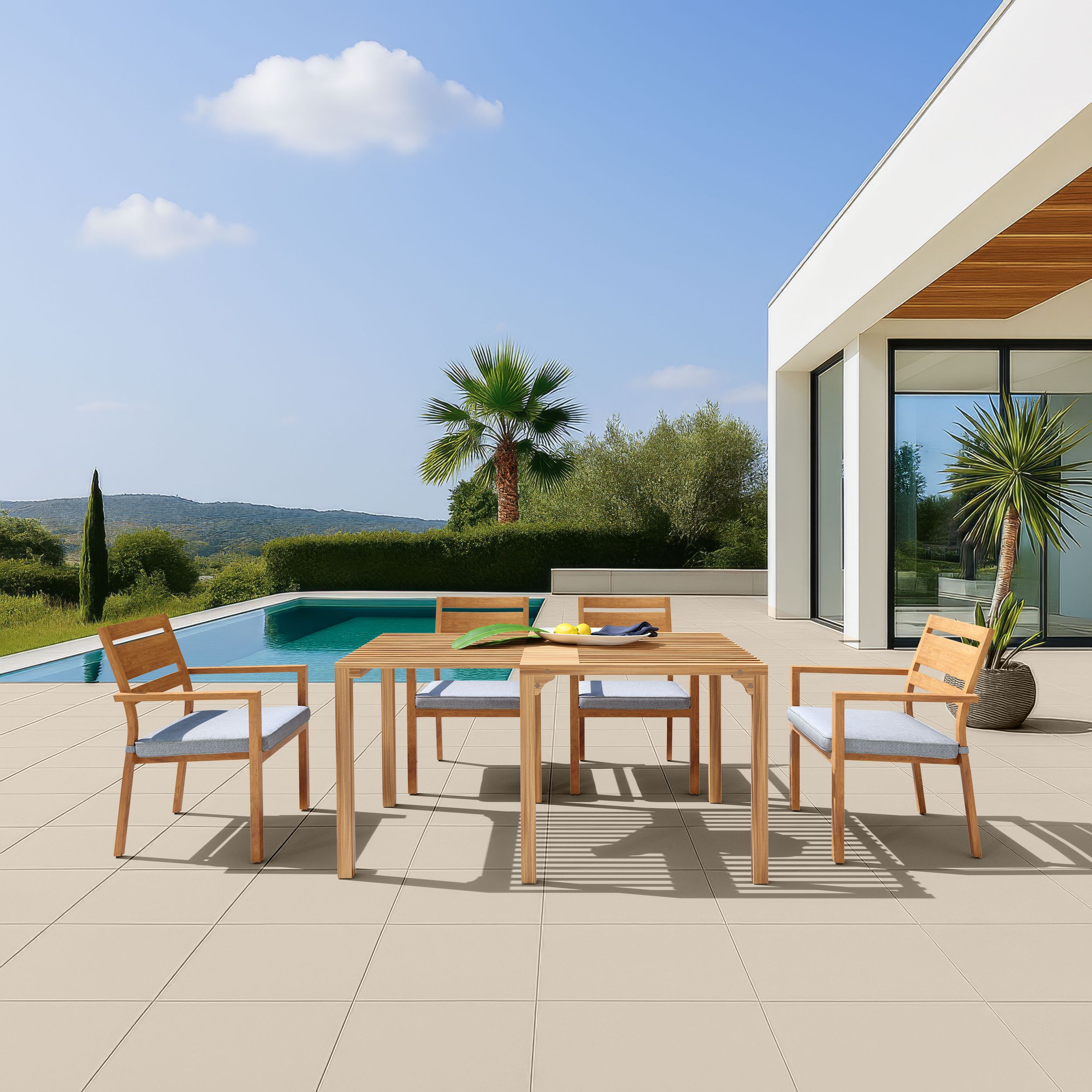 Rader Olefin/Aluminum Outdoor Dining Chair