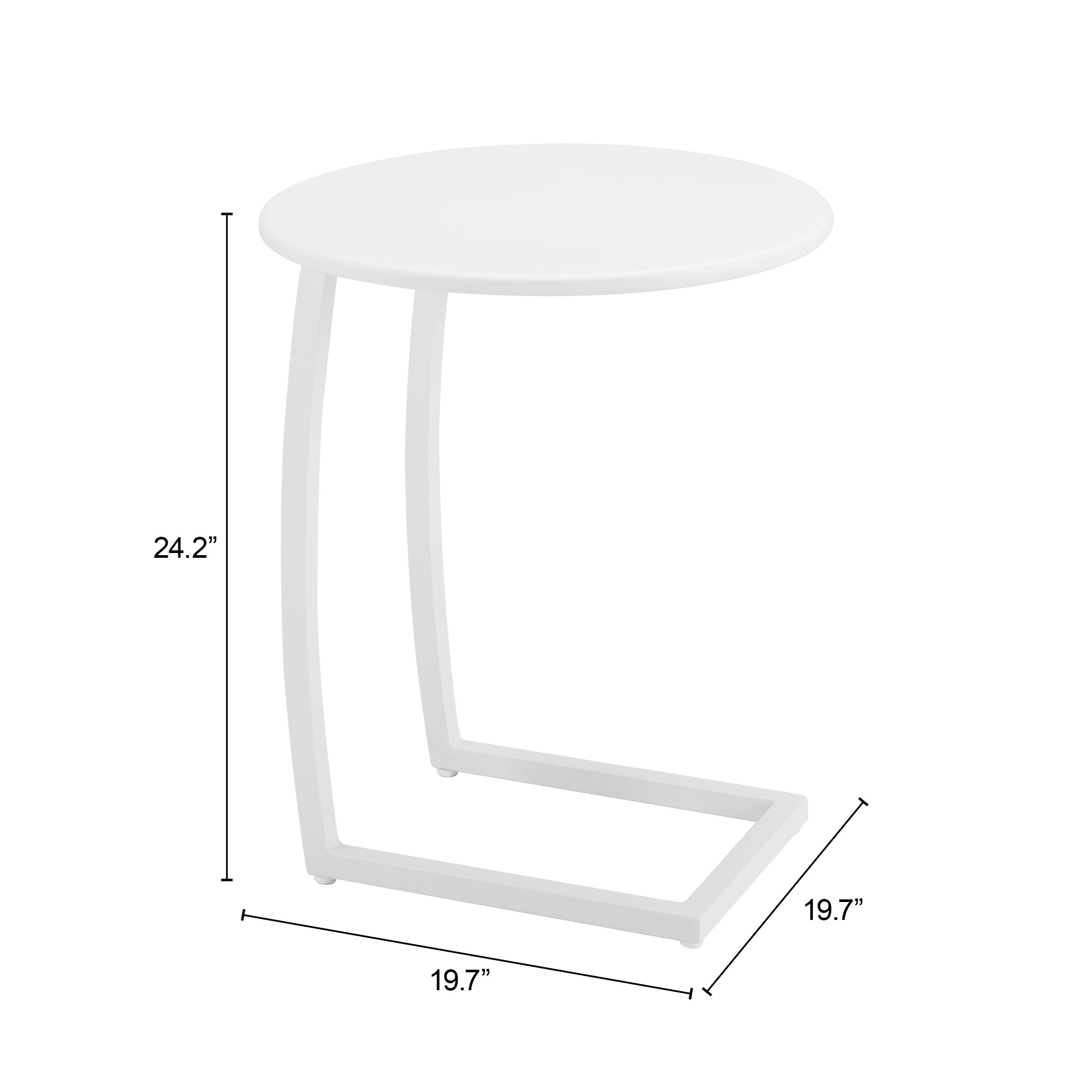 Noga Round Aluminum Outdoor End Table