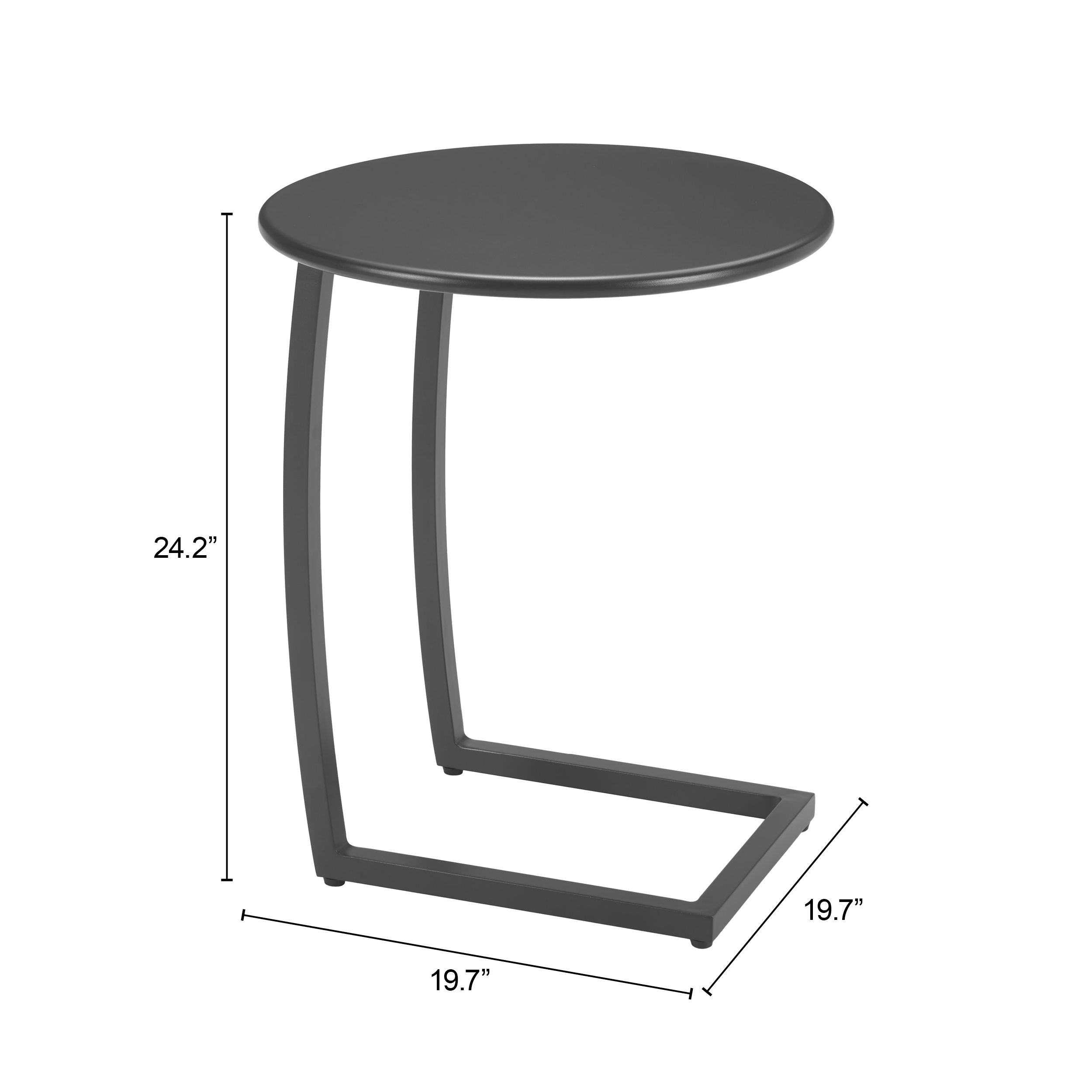 Noga Round Aluminum Outdoor End Table