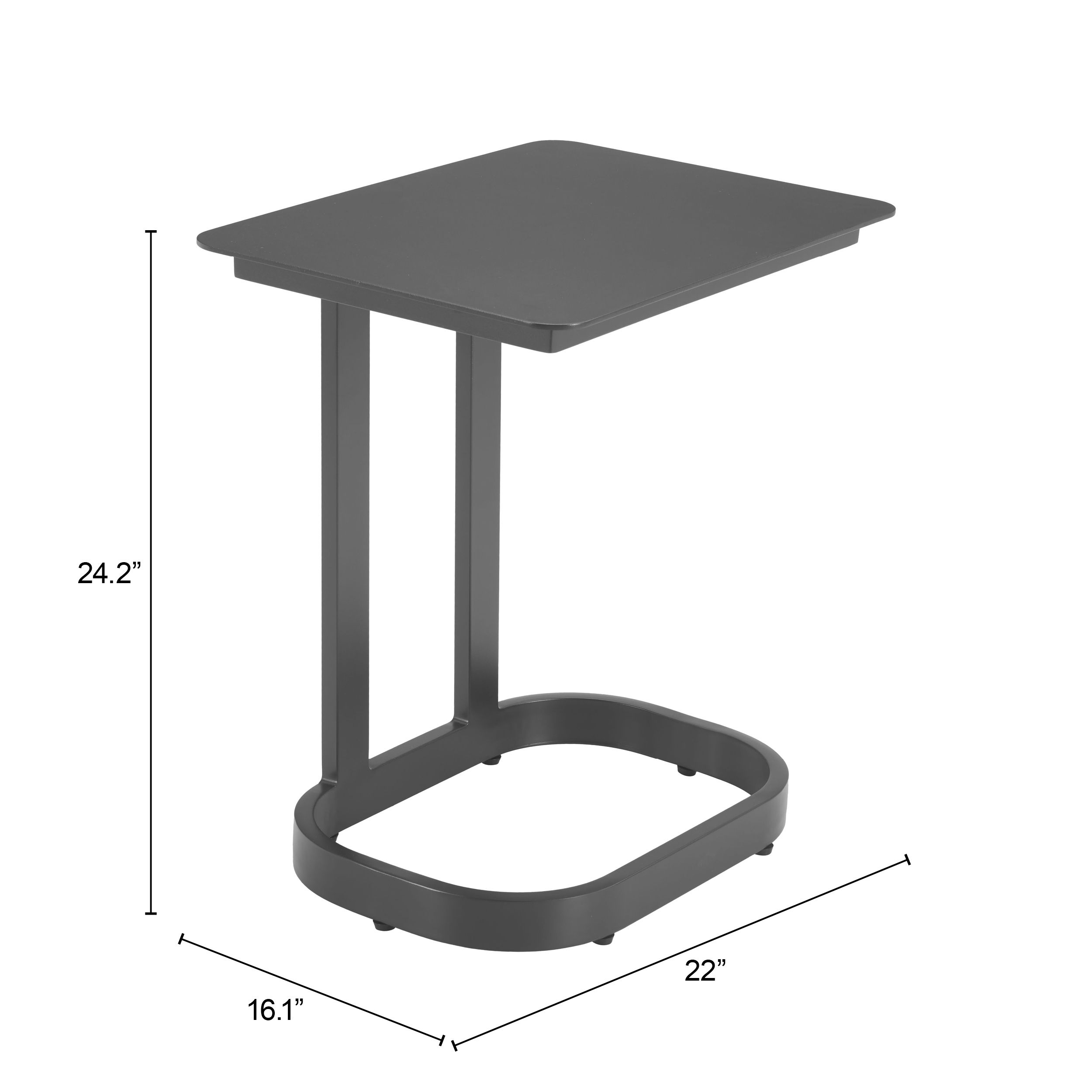 Friss Rectangular Aluminum Outdoor End Table