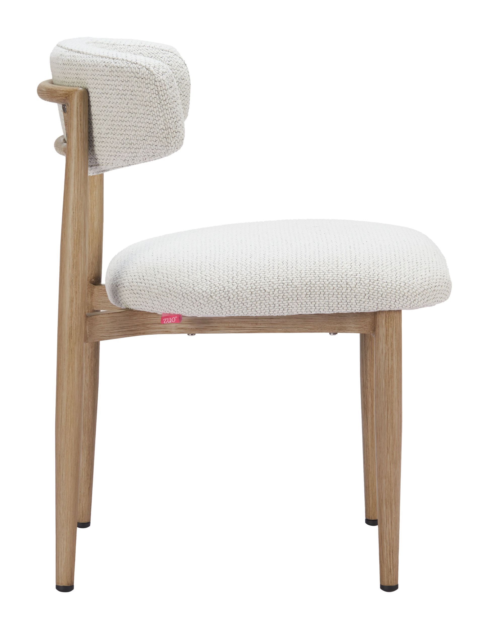 Bege Olefin/Aluminum Outdoor Dining Chair